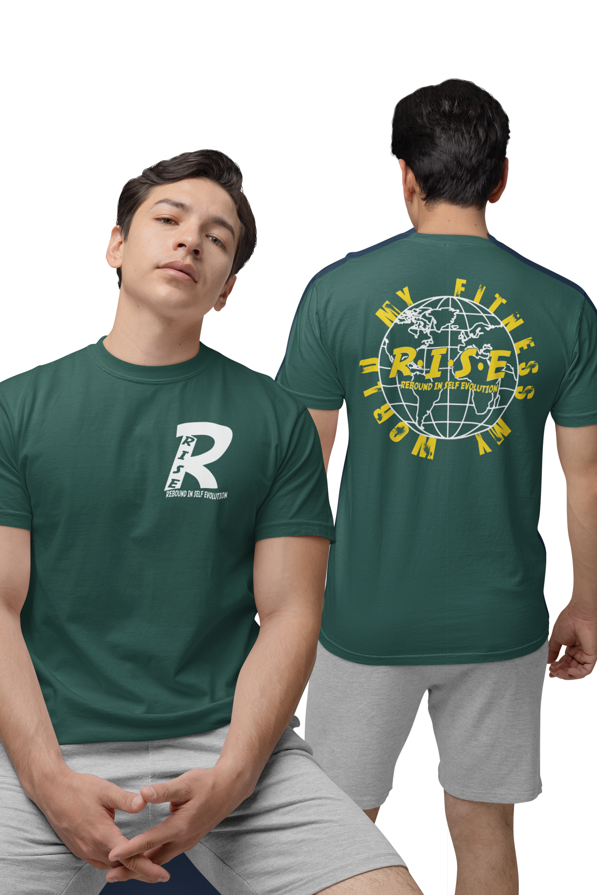 RISE My Fiteness My World Tee - Green.png