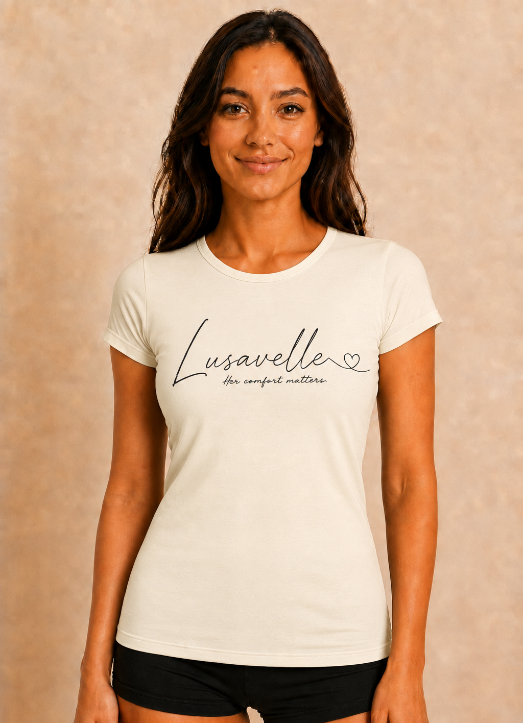 Lusavelle Fitted Tee - Cream.png