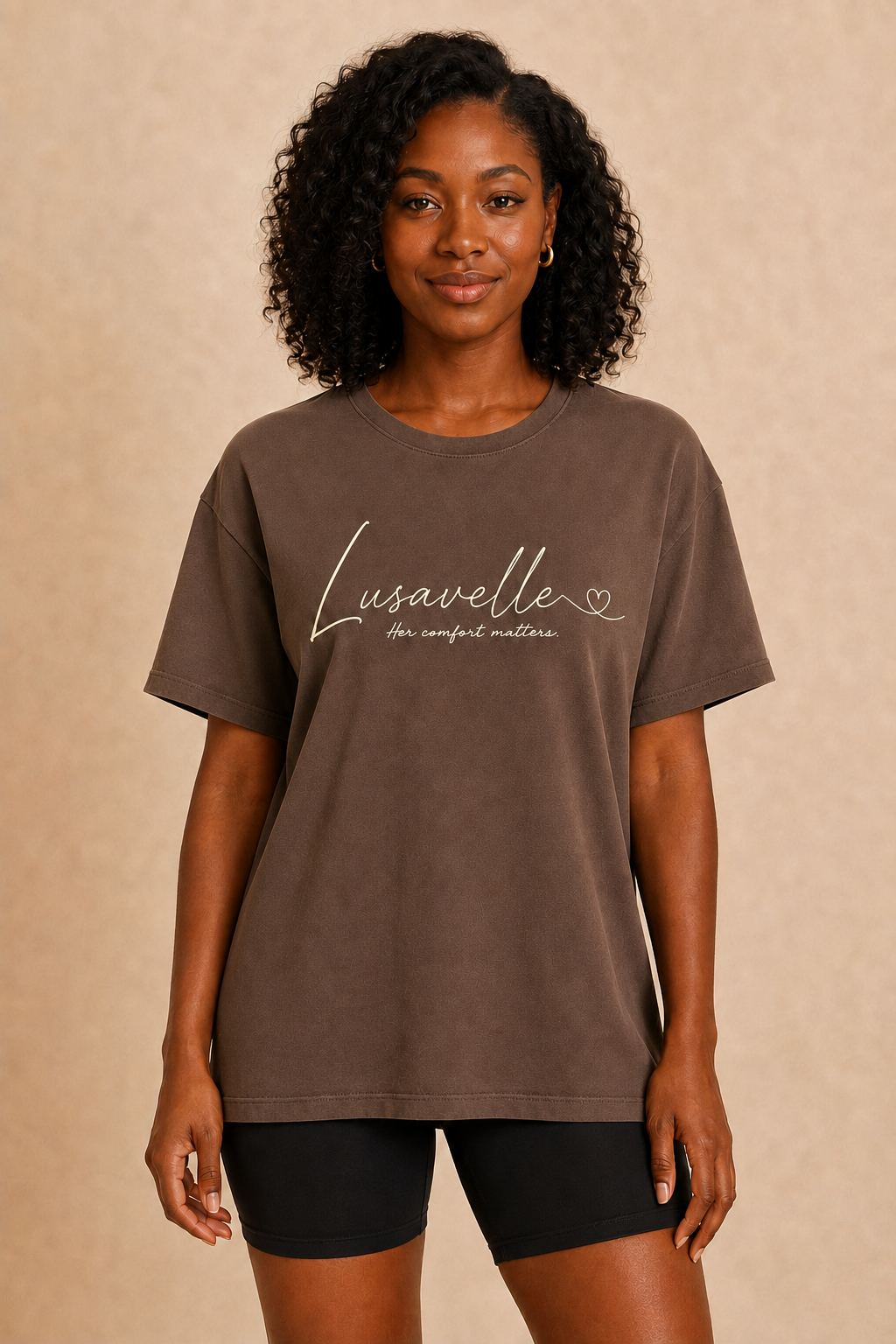 Lusavelle Relaxed Tee - Chocolate.png