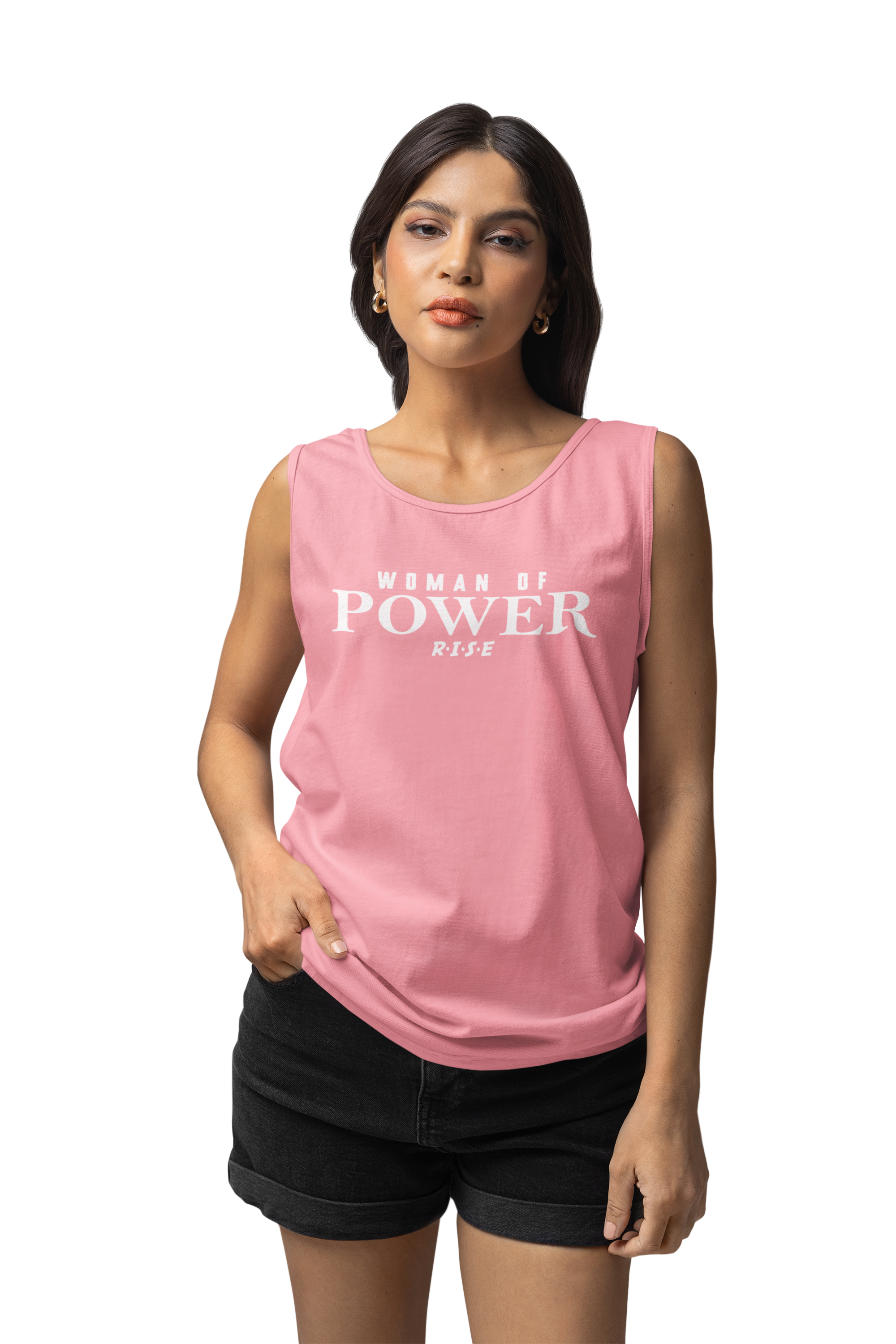RISE Woman of Power Tank Top - Pink.png
