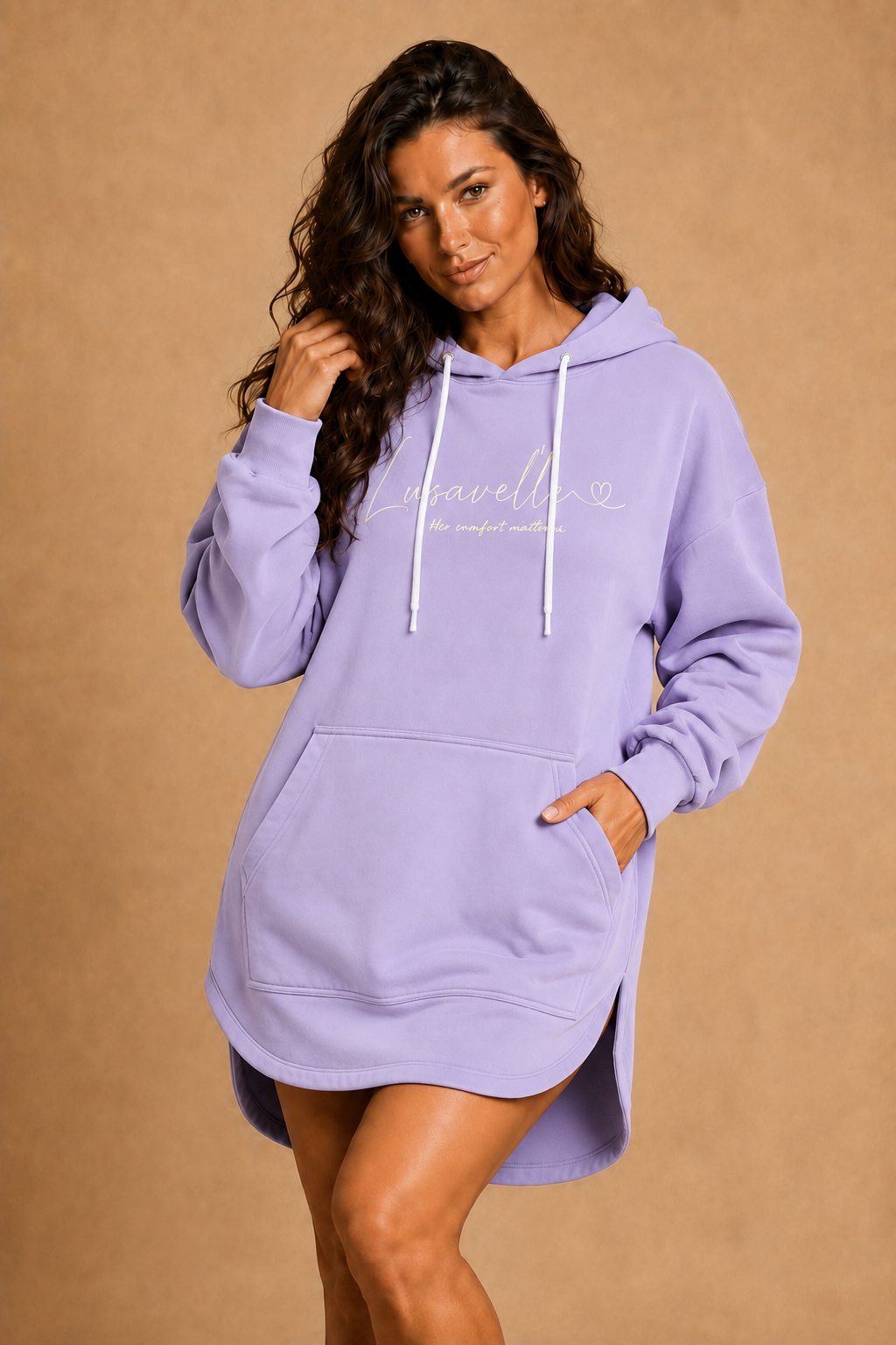 Lusavelle Hoody Dress - Purple.png