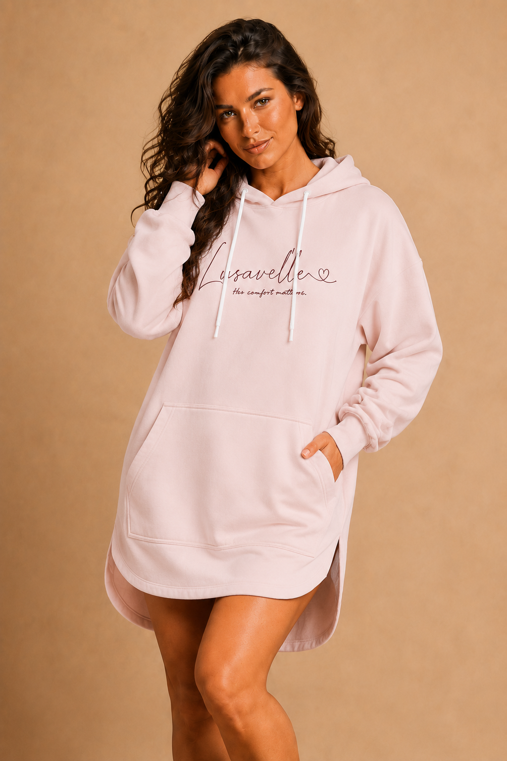 Lusavelle Hoody Dress - Pink.png