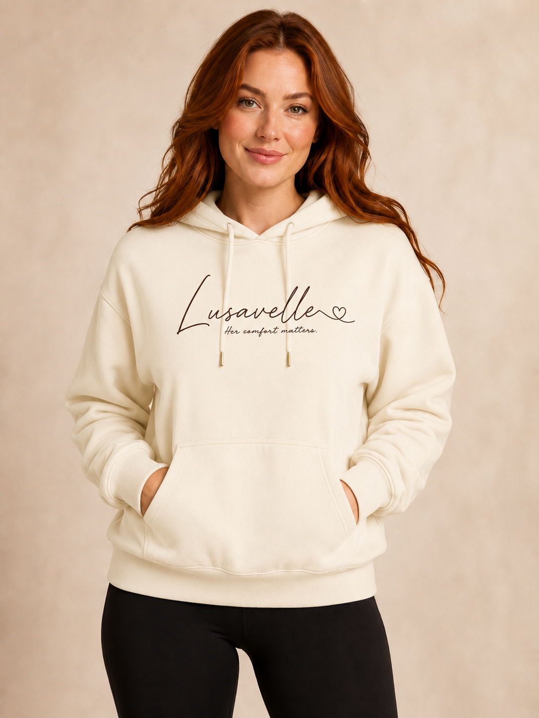 Lusavelle Relaxed Hoody - Cream.png
