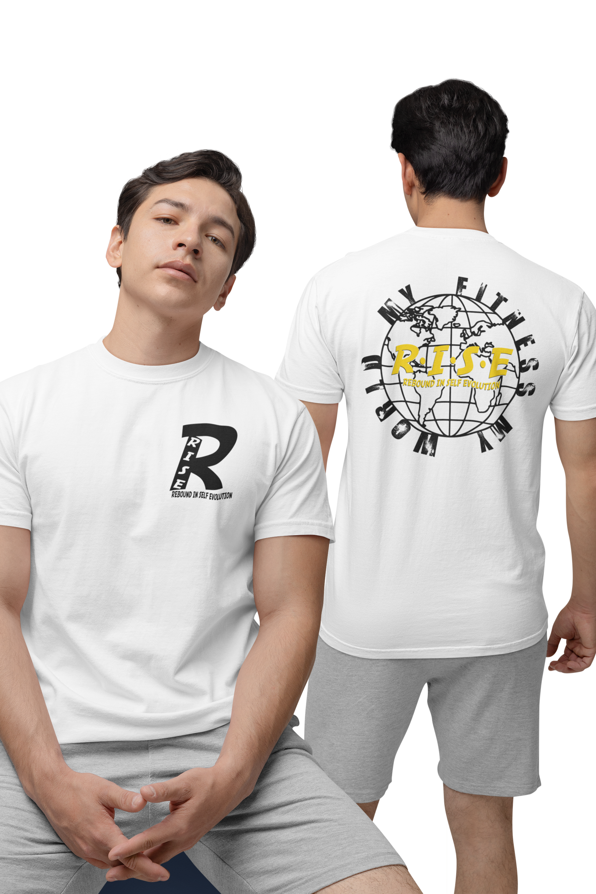 RISE My Fiteness My World Tee - White.png