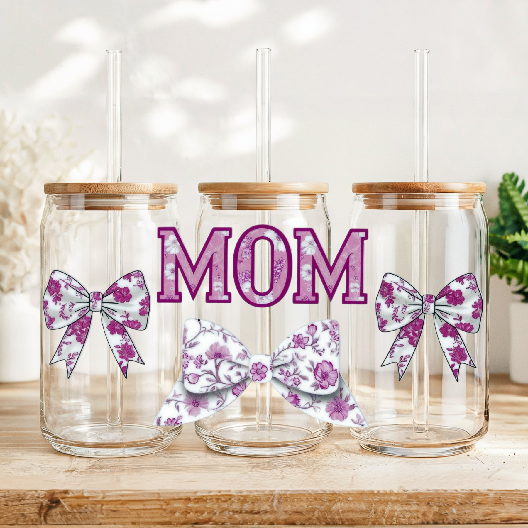 Floral Bows Mom Cup