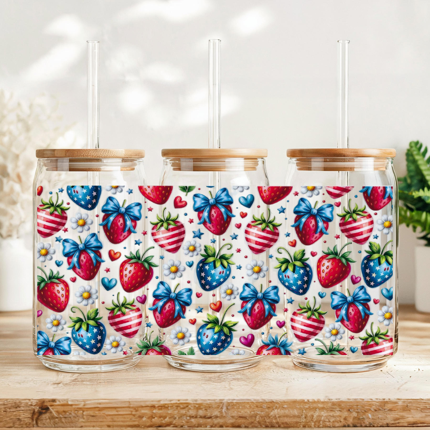 4th of July Strawberrries Cup