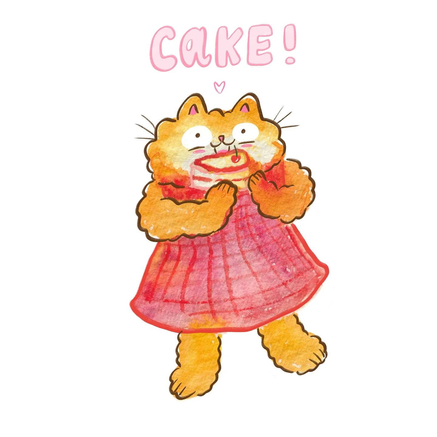 11. CAKE! 🍰❤️ #cosyseptemberick 💗 ☺️ #artchallenge #illustrationdaily