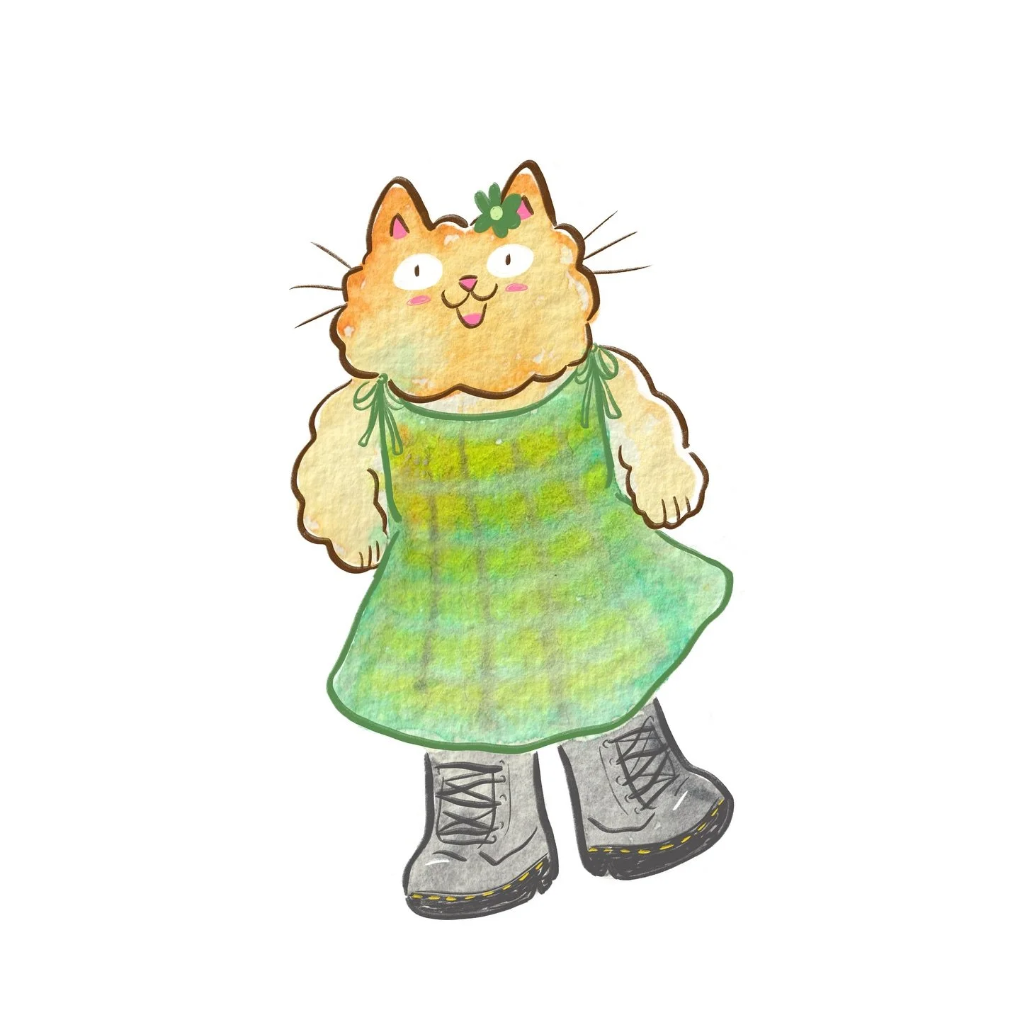 13. Doc Martens 💖 happy Saturday!!! ☺️ #cosyseptemberick 💗 ☺️ #artchallenge #illustrationdaily