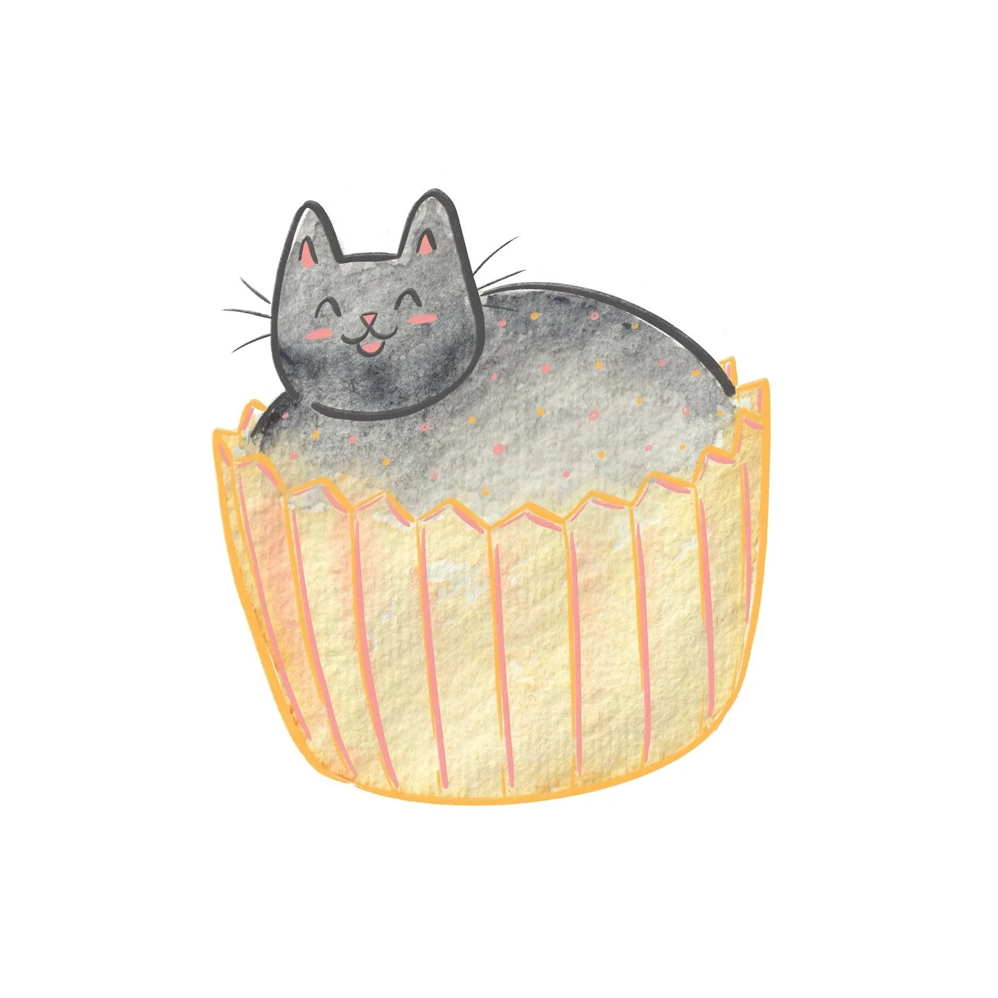 14. Muffin 💗☺️ happy Sunday!  #cosyseptemberick 💗 ☺️ #artchallenge #illustrationdaily