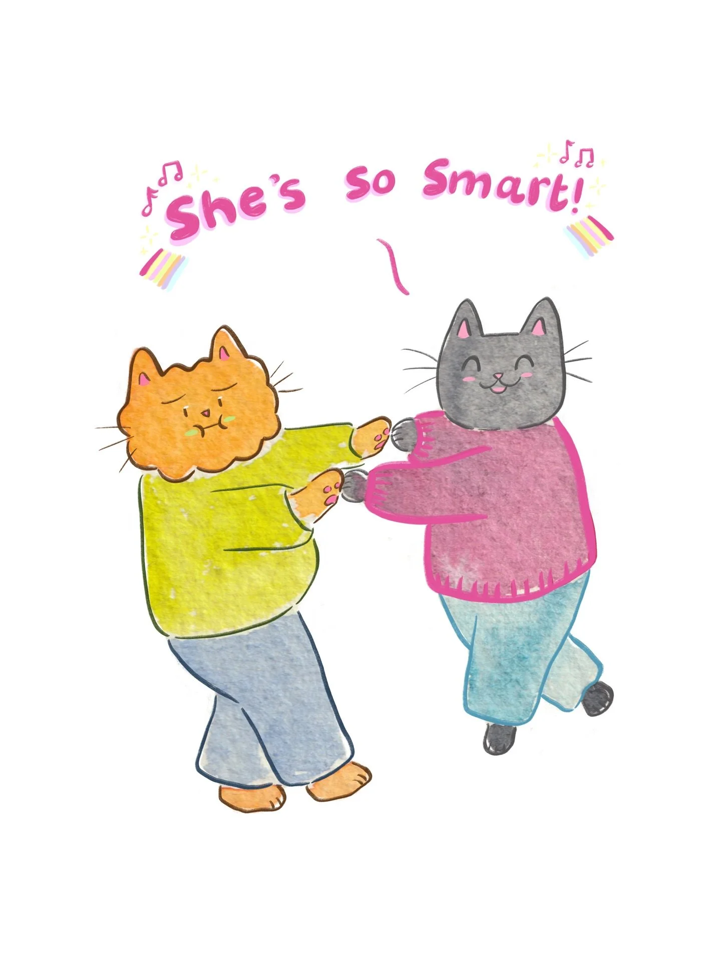 🎶 she&rsquo;s sooo smart ✨ and she&rsquo;s soooo brave 🎵 when you feel so unwell and but you got your support kitty 🐈&zwj;⬛💗