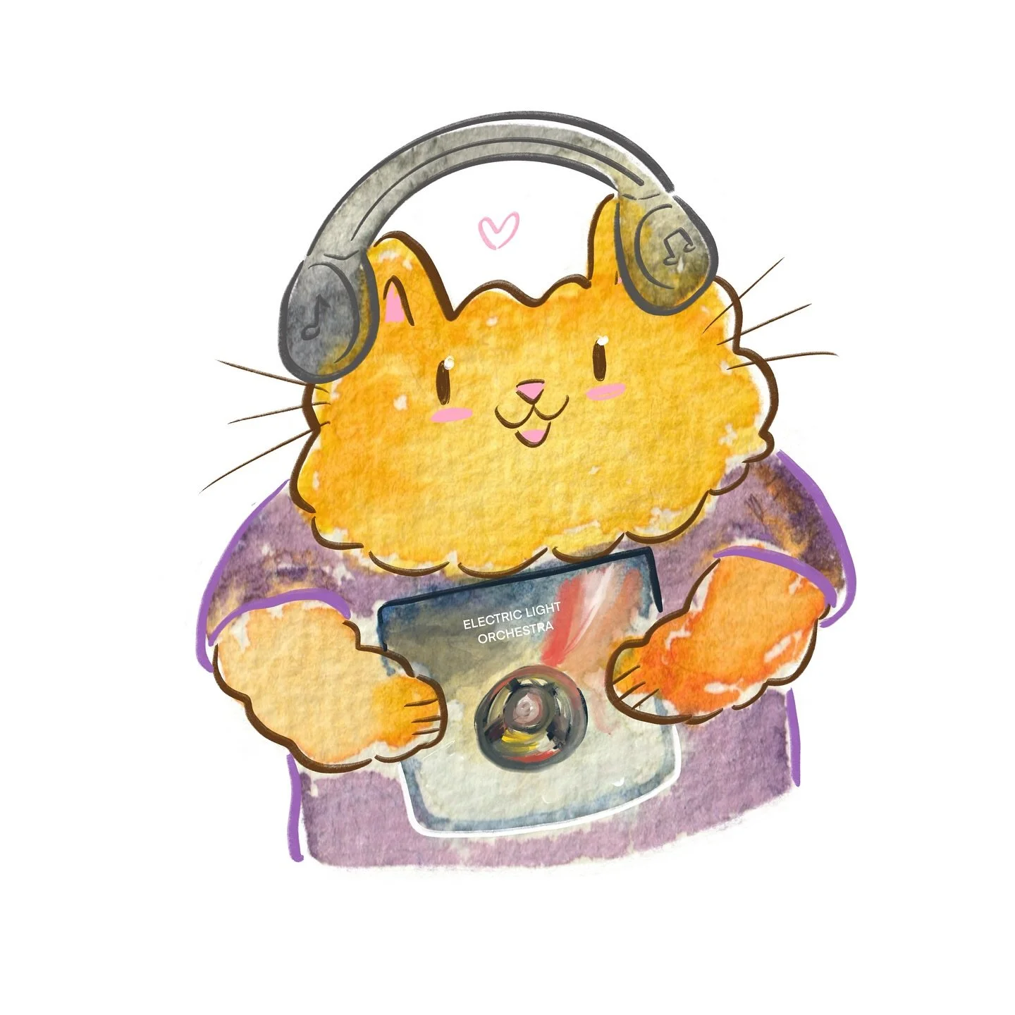 20. Vinyl 💗🎶 what are you spinning this Saturday?  #cosyseptemberick 💗 ☺️ #artchallenge #illustrationdaily