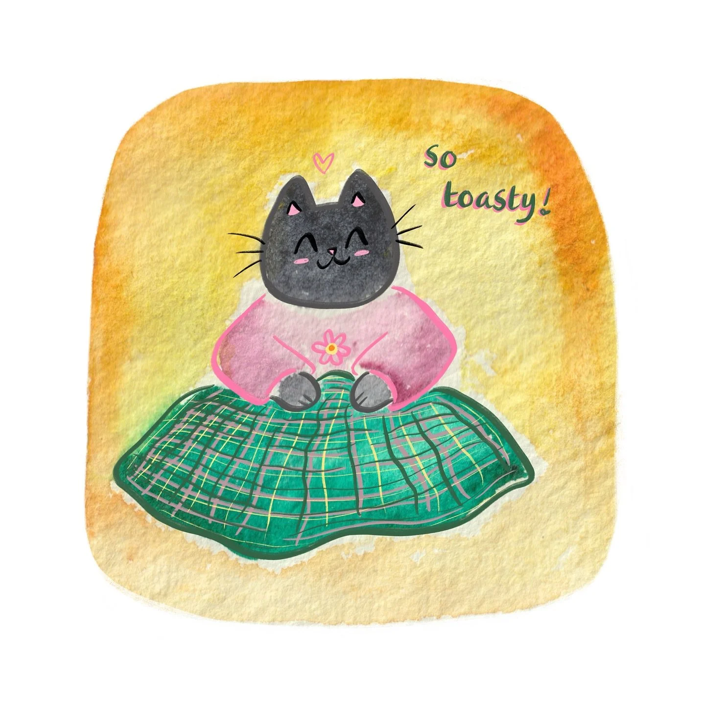 27. Blanket 💗🧡☺️ #cosyseptemberick 💗 ☺️ #artchallenge #illustrationdaily