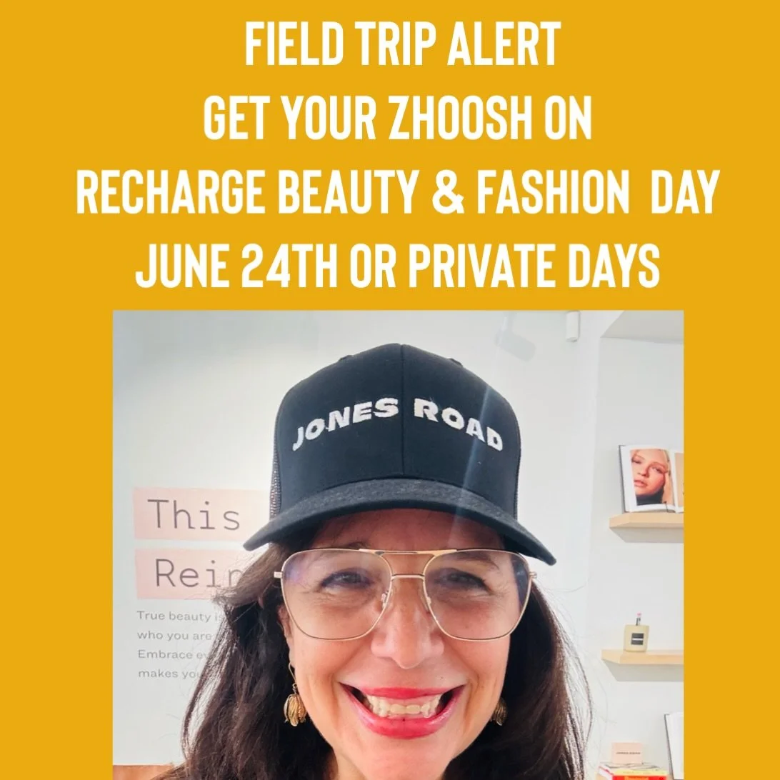 I am hosting some upcoming field trips (June 24th) and now curate days that are personal for either one person or a group of friends who want to get their "Zhoosh" on or rebooted! 

It has been just over a year since I launched this busines