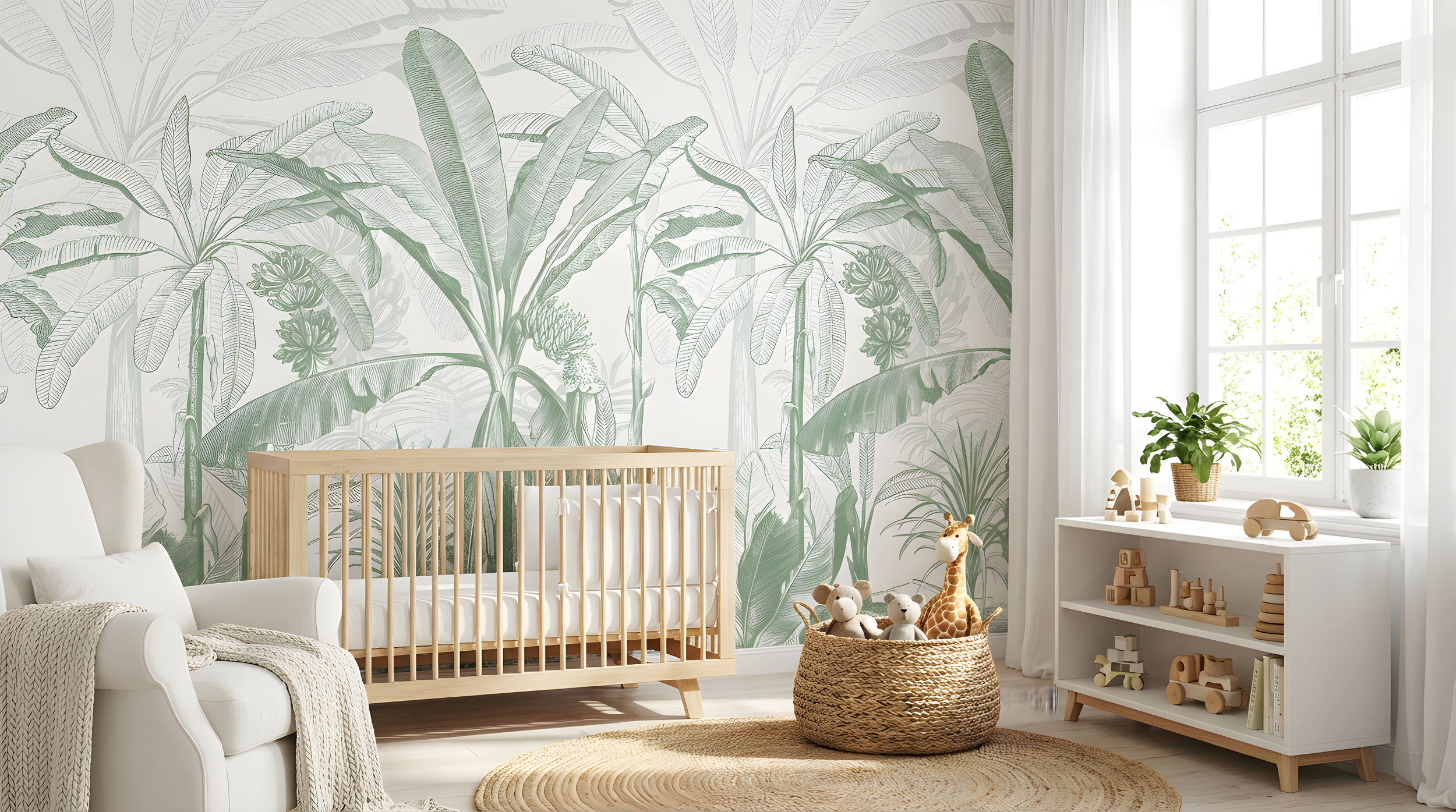 Painel de Parede Bananeiras Verde