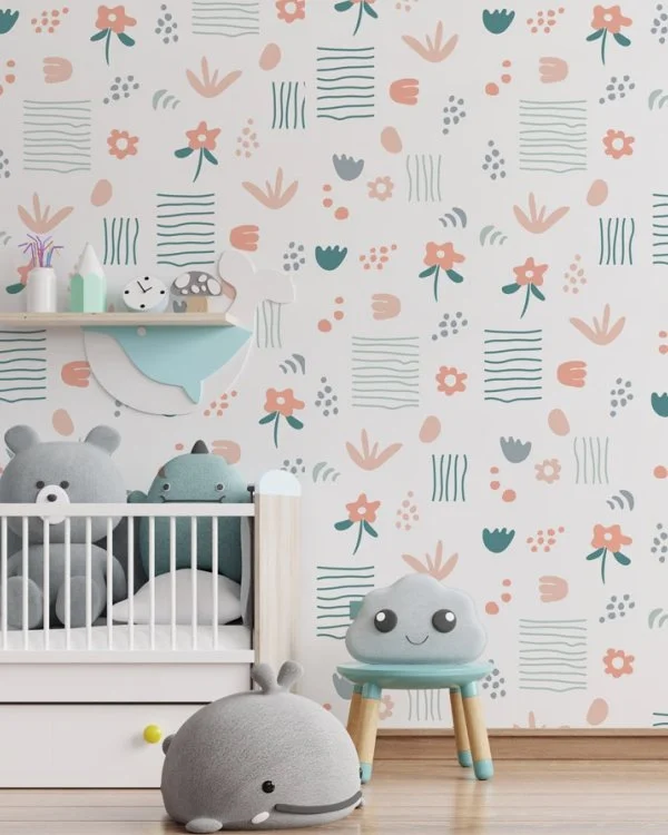 Papel de Parede Jardim Rosé (Já Produzido)