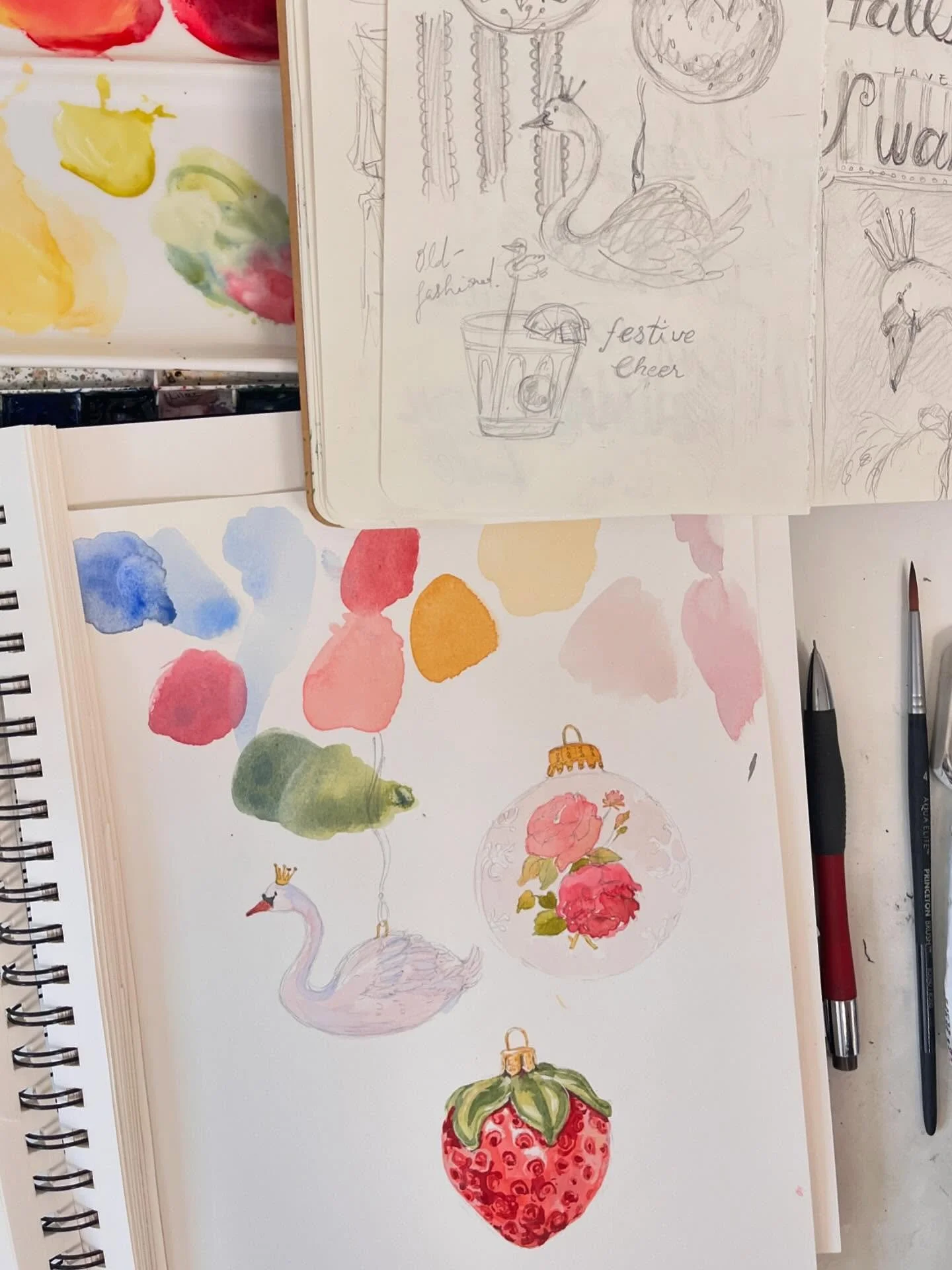 Motif creation for a Christmas collection. I was going to do a couple winter scenes but then it all started coming together and now I think some patterns might be in the works too. I hope I won&rsquo;t be too late. I&rsquo;m working on a picture book