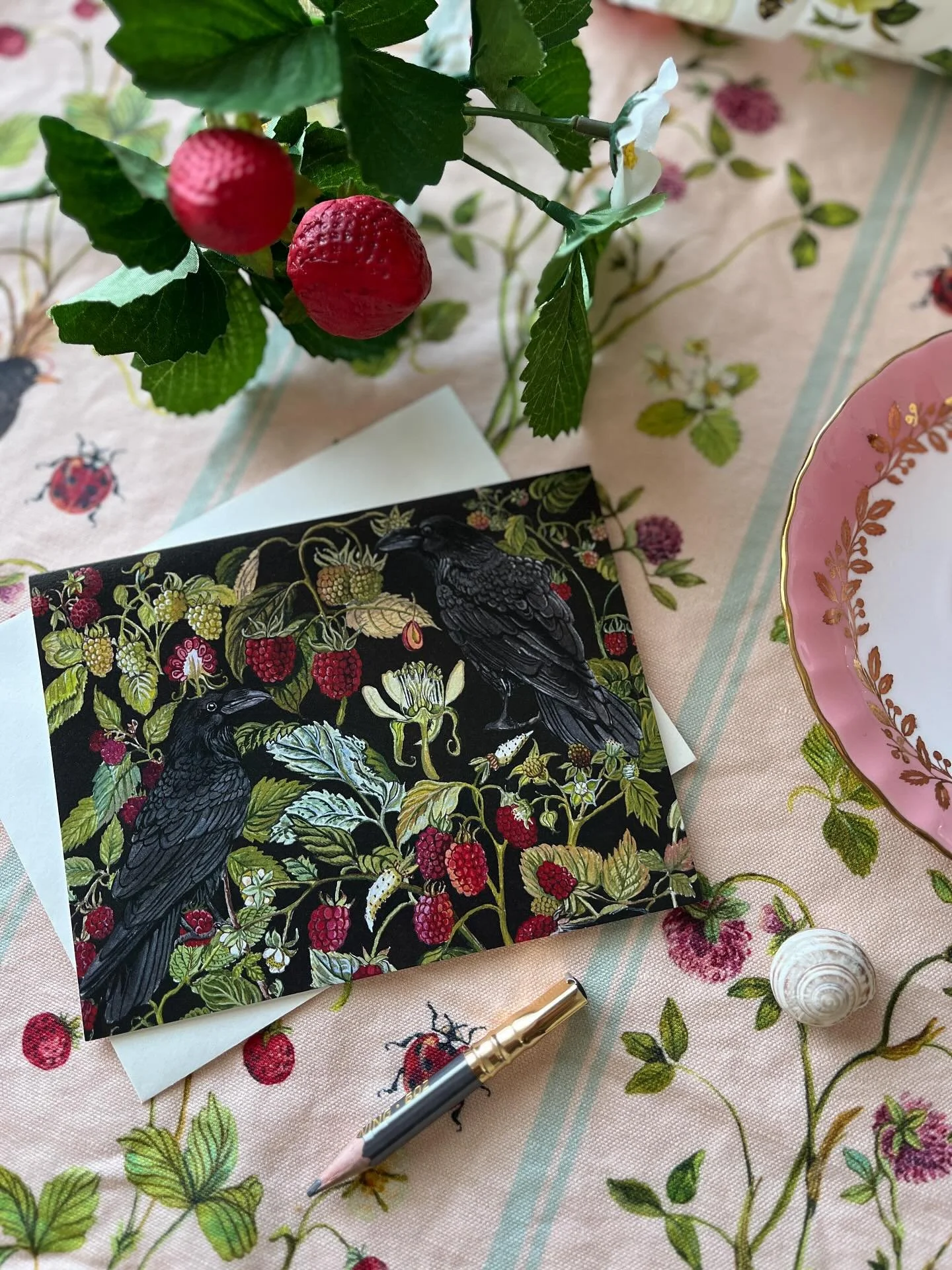 Strawberry Snail things&mdash;in the shop!strawberrysnail.com/shop or tap the shopping bag&hellip;
.
September vibes | Vintage inspired | Paper Products | Strawberry Snail | Cottagecore aesthetic | Ravens | Raspberries | End of Summer | Canadianmade 