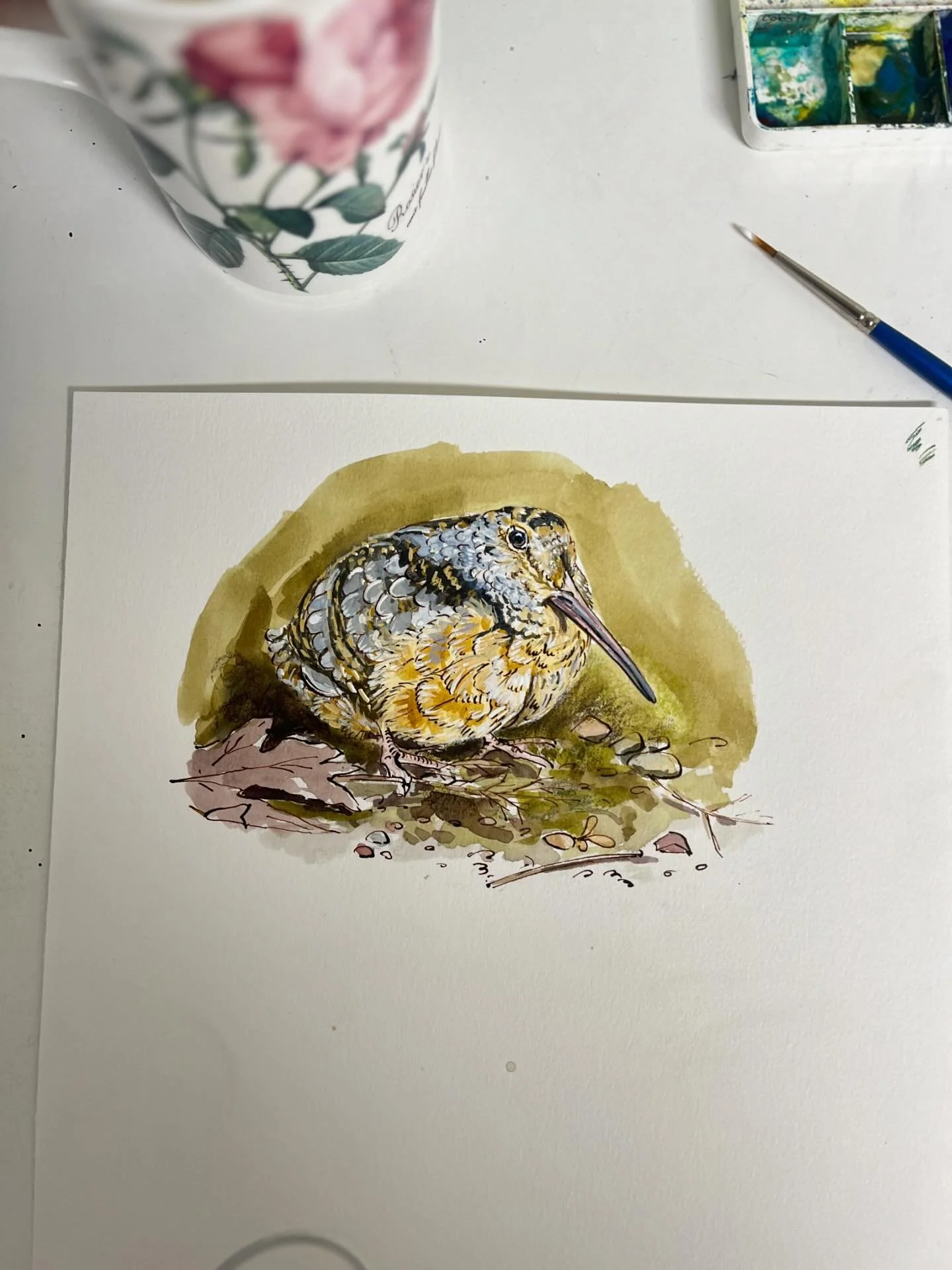 Ice storm? Whatevs! 
.
#naturepainting #editorialillustration #workinprogress