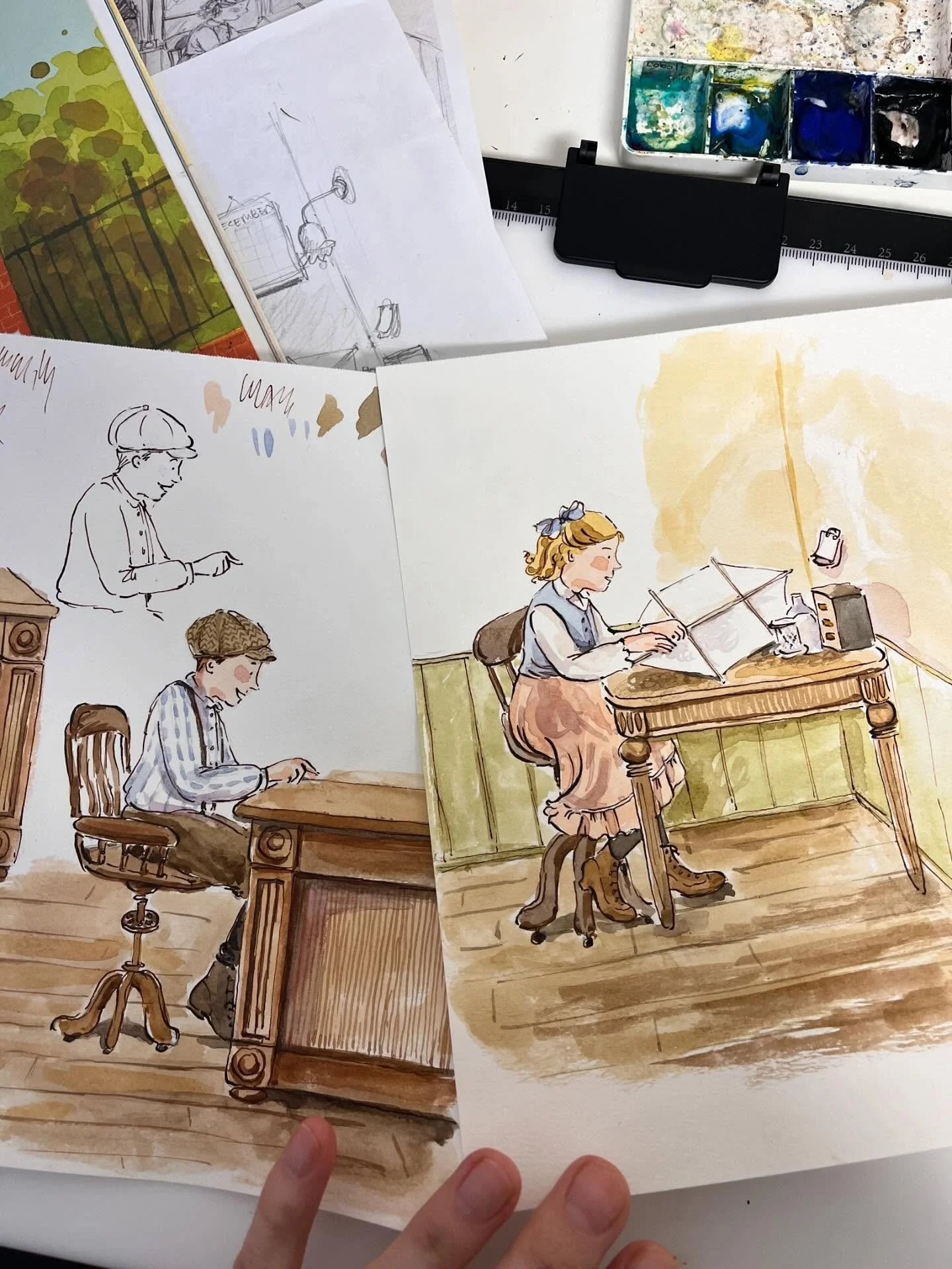 PROCESS | How I get rid of the dreaded &ldquo;final&rdquo; stage in picture book making. I&rsquo;ve always struggled with making the final painting as loose and sketchy and immediate as my sketch. It&rsquo;s a mind game where you have to trick yourse
