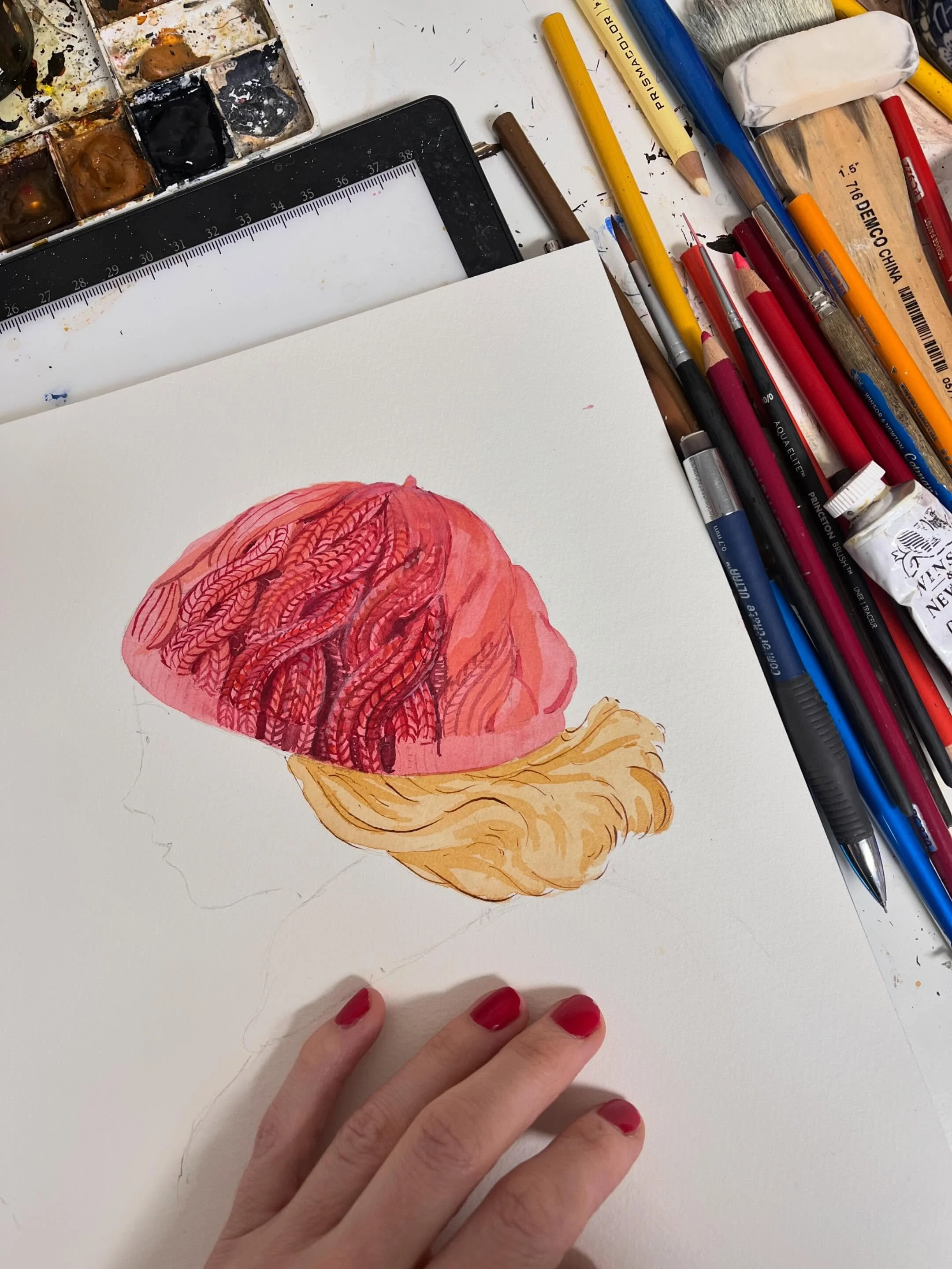 Just torturing myself over here but also listening to podcasts discussing books so also kind of bliss? 
.
.
Children&rsquo;s Book Illustration | watercolour gouache pencil crayon | Canadian Picture Books