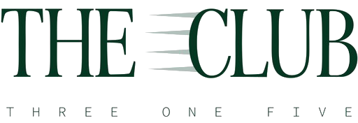 Logo for 'The Club' with the words 'Three One Five' underneath.