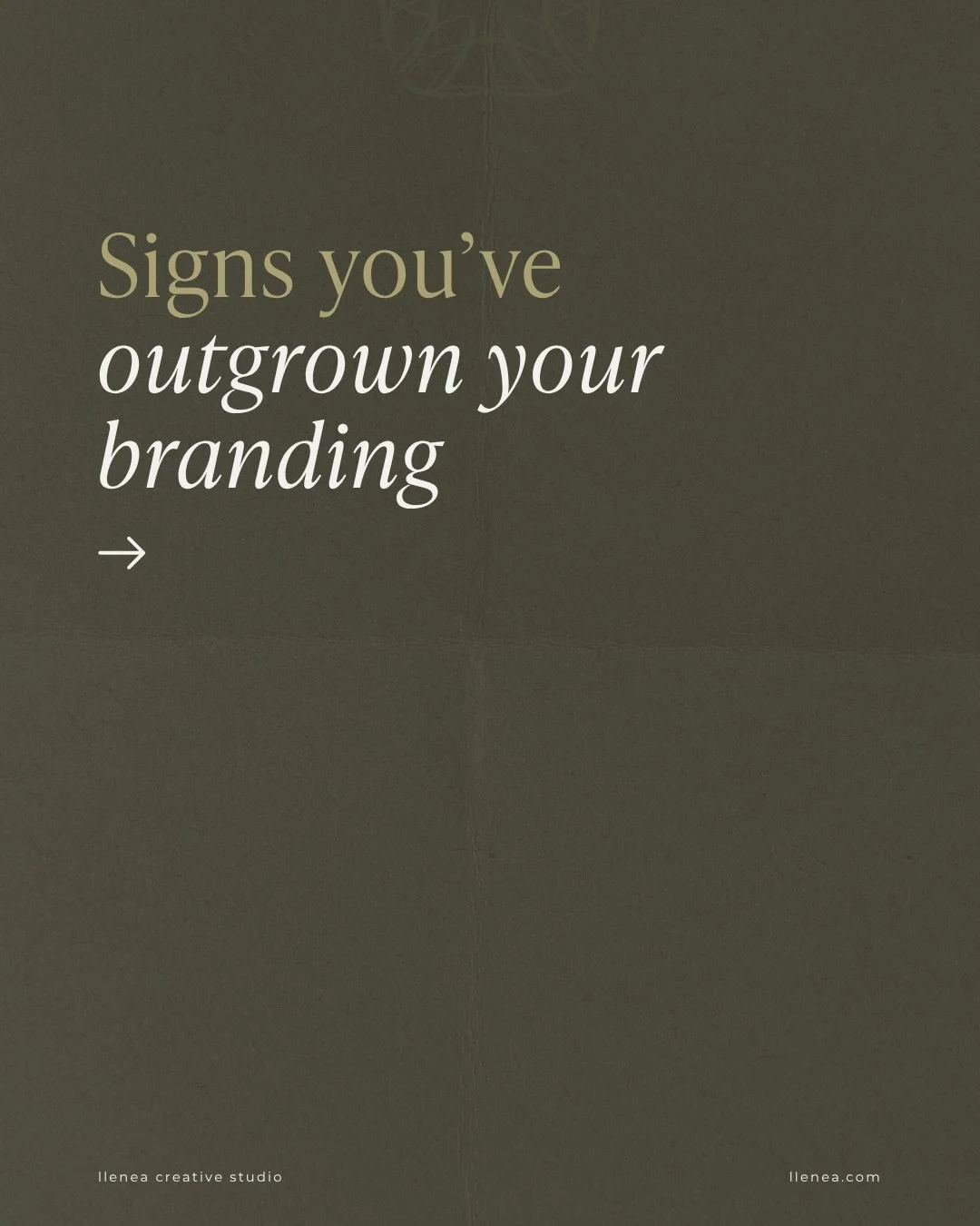 Outgrowing your branding doesn&rsquo;t happen all at once.

It happens gradually, until one day, something just feels off.

Most of the time, it&rsquo;s not your work.

It&rsquo;s how your work is being presented.

Your brand should support where you