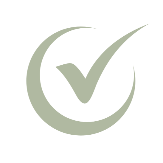 A green checkmark inside a circle on a black background.