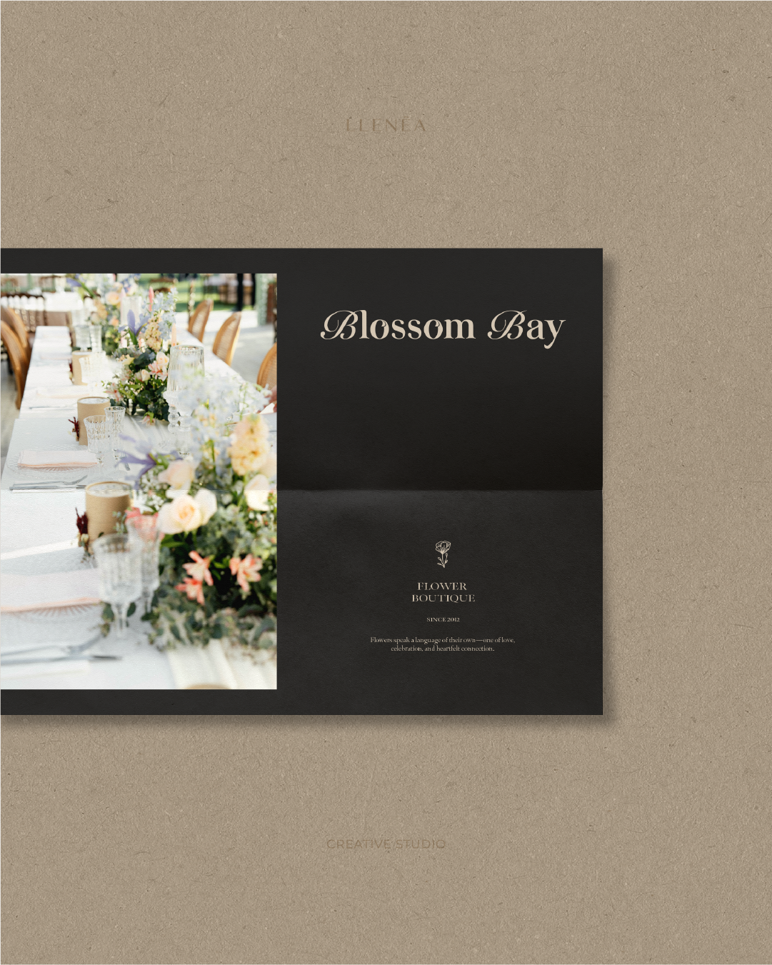 minimalistic flyer for a florist