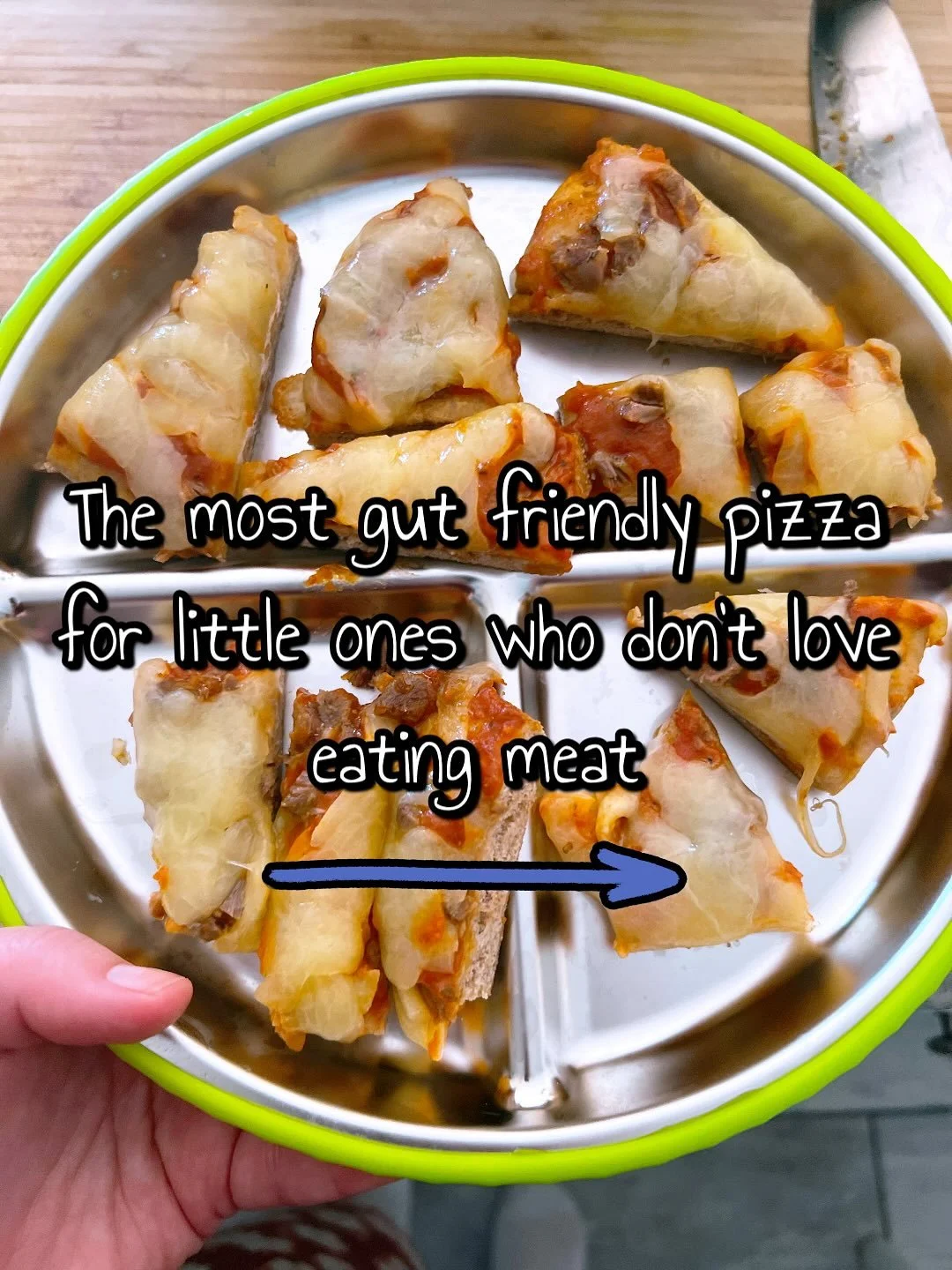 Healthy Pizza for Littles Who Refuse Meat 🍕🥩

Struggling to get meat into your toddler? Same here.
That&rsquo;s why this gut-friendly pizza hack is one of my go-to&rsquo;s &mdash; it&rsquo;s easy, actually delicious, and toddler-approved.

Here&rsq