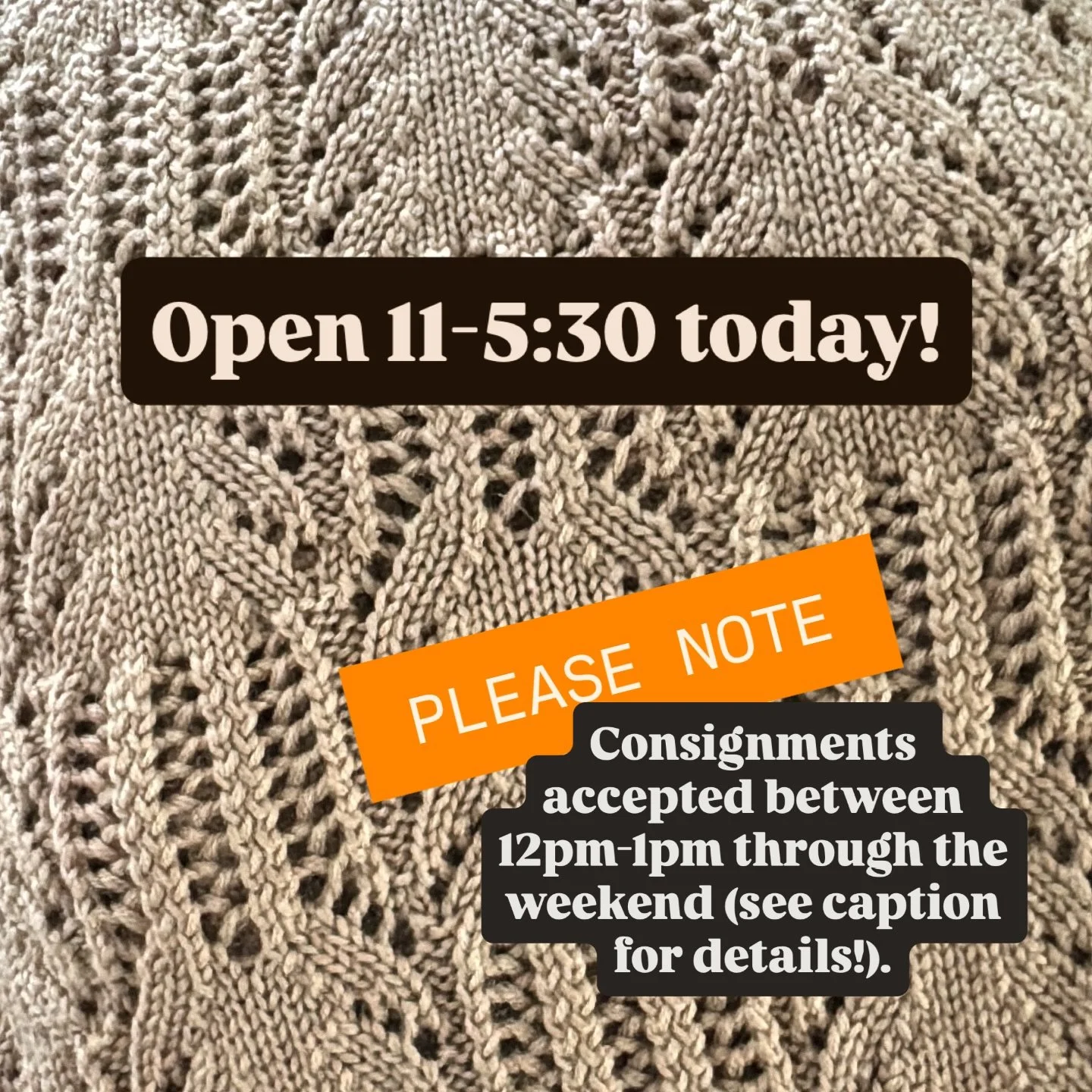 Wow — we feel so loved! 💛
Our little shop has been overflowing with amazing consignments this week, and we’re so grateful for all the support! To keep things fair and moving smoothly, we’re adopting a new rhythm. ⏰
✨ Here’s
