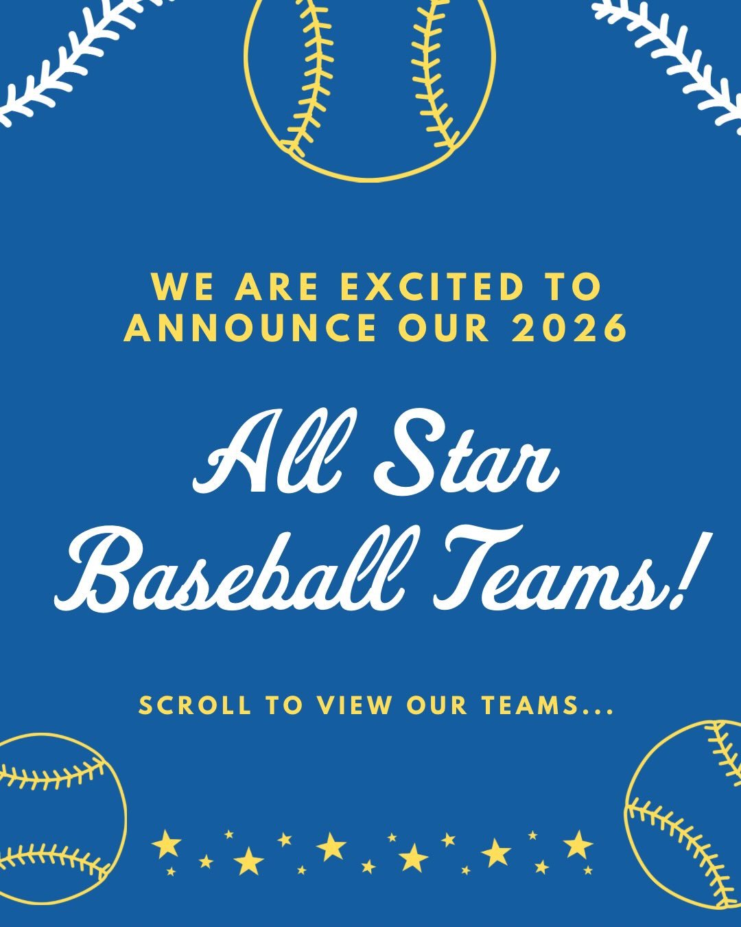 We are excited to announce our 2026 All Star Baseball teams! Softball All Star teams coming soon. We look forward to an exciting All Star season ahead! GO HEIGHTS!