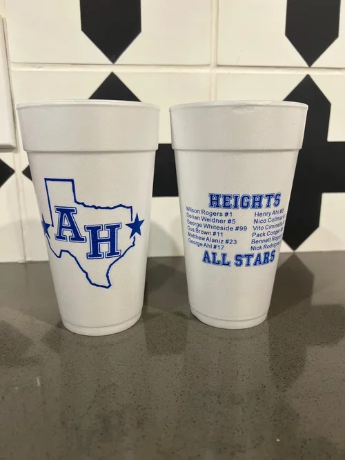 Roster Styrofoam Cups
