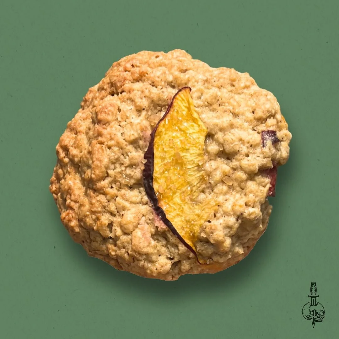 PEACHES, PLUMS + CHERRIES OH MY.

OUR NEXT DROP GOES LIVE TO ORDER TOMORROW (WEDNESDAY) JUNE 25TH AT 10AM-MIDNIGHT OR SOLD OUT.

🗡️ SPICED PEACH OATMEAL CHUNKIES
🗡️ PISTACHIO PLUM COBBLER BASQUE CHEESECAKE
🗡️ WHITE CHOCOLATE FUDGE CHERRY ALMOND BR