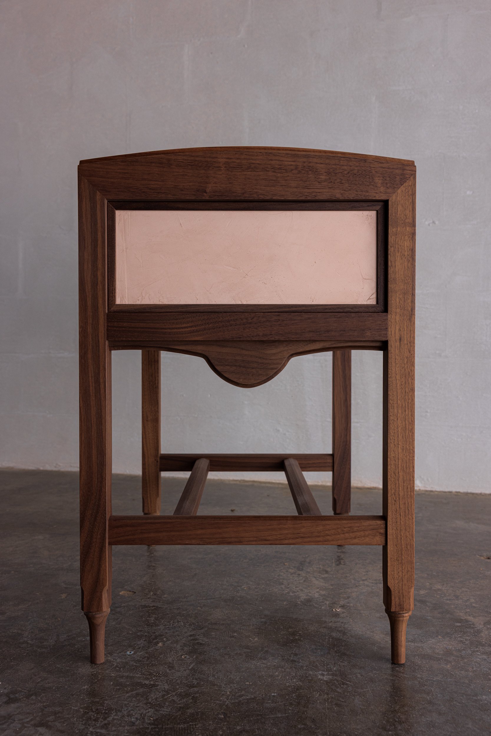 Oiled Walnut w/ Blush Pink Venetian Plaster