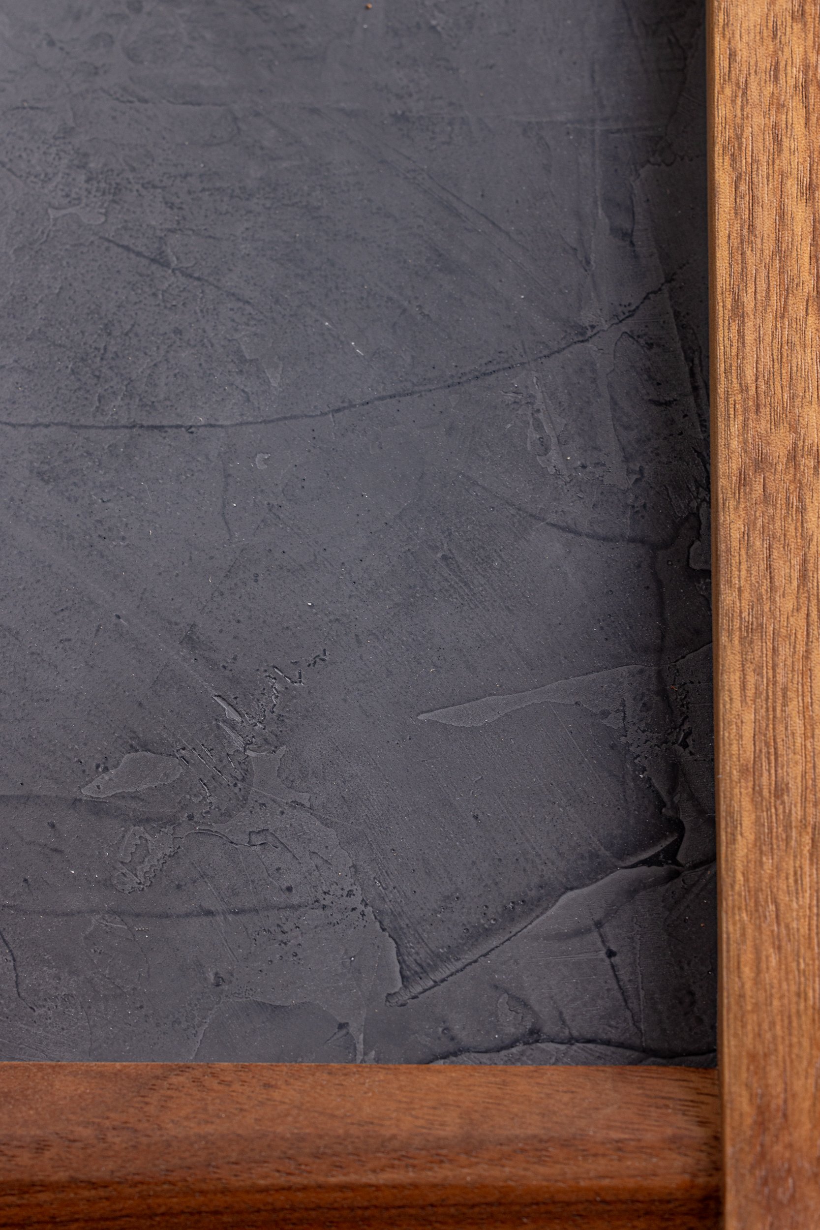 Oiled Walnut w/ Off Black Venetian Plaster