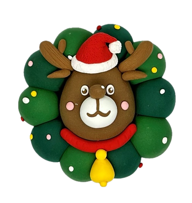 Wreath with Reindeer with Transparent Background.png