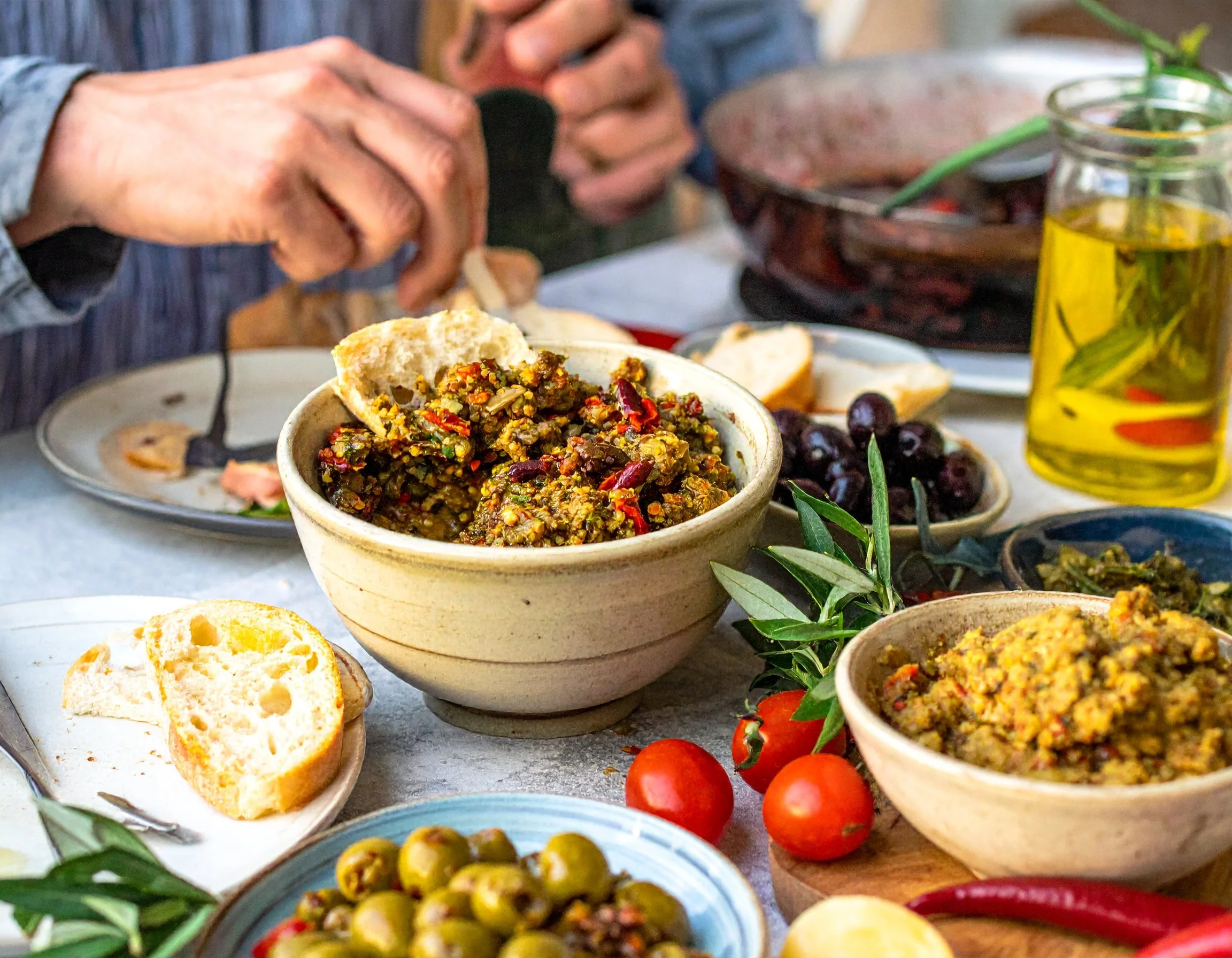 Tapenade Reimagined: Blending Olives,Chiles, and Global Aromatics