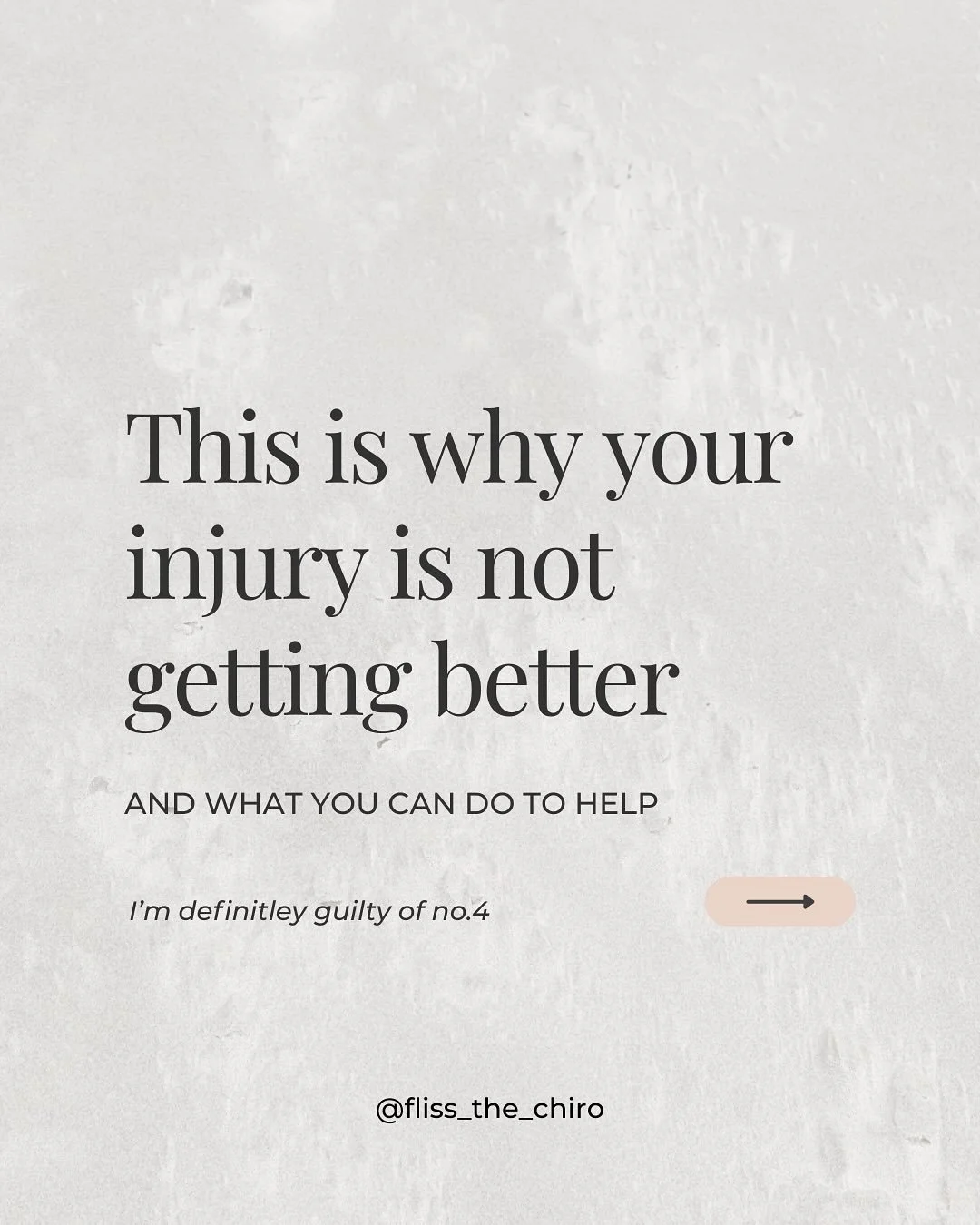 Let&rsquo;s talk injuries. We all get them whether you&rsquo;re an athlete, an amateur or just an active person 🤕

In clinic I typically get asked 2 questions about injuries:
1. Why did it happen?
2. How quickly will it heal? 

I&rsquo;m not a fan o