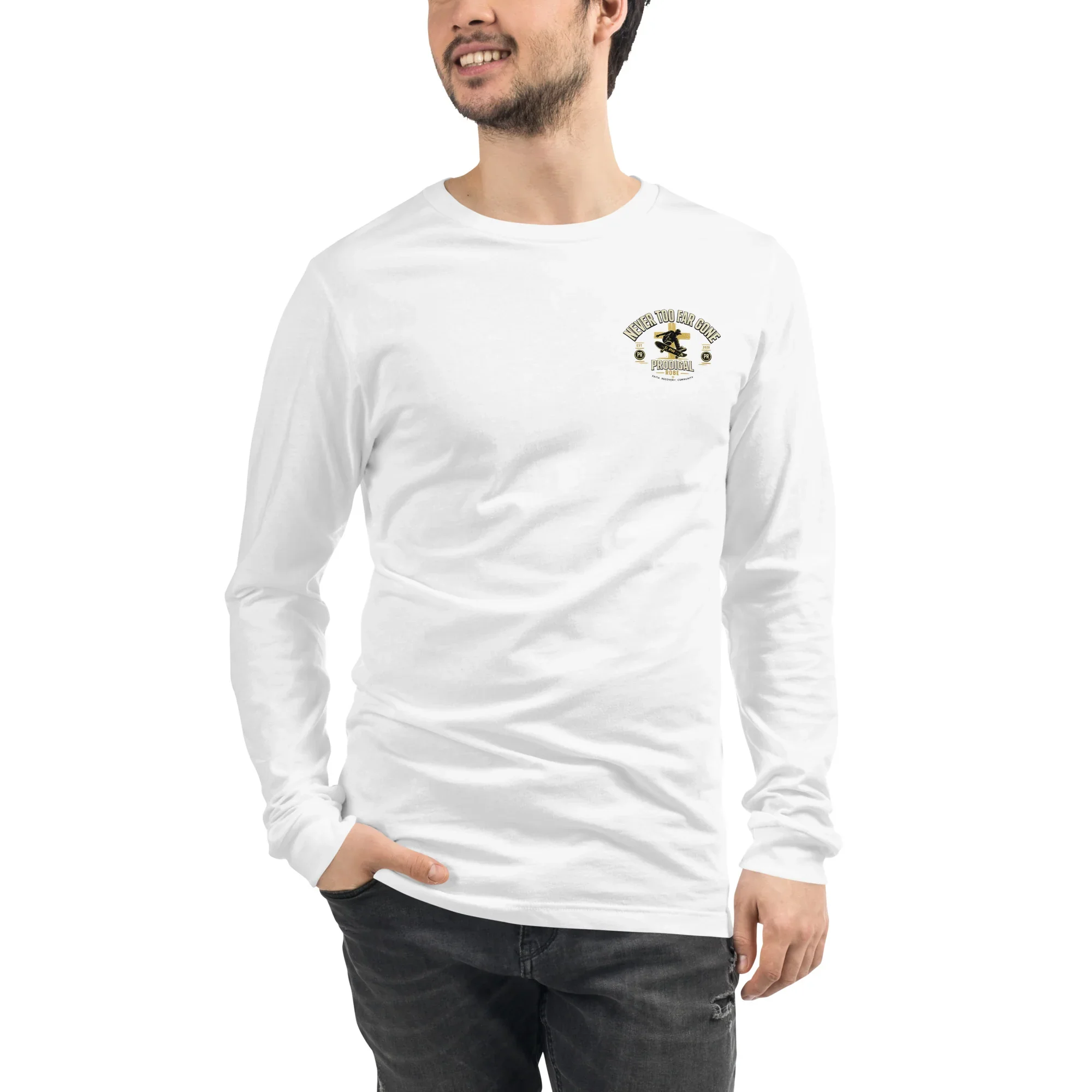 “Never Too Far Gone” Long Sleeve — Prodigal Robe Drop 001