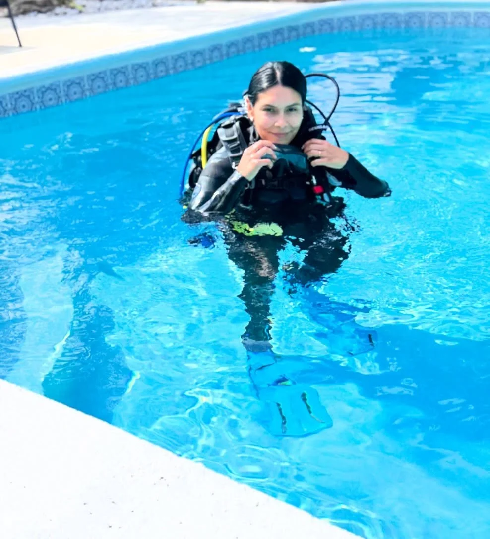 So many great first days in the water this month! 
.
The days of over coming fears, taking the first steps, pushing through uncomfortable moments, gaining new skills . . .  It&rsquo;s been an awesome time to see people become certified divers. 
.
Mes