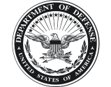 Seal of the U.S. Department of Defense featuring an eagle, shield, and olive branch.