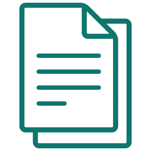 Line art of two documents stacked
