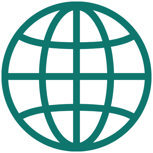 Illustration of a globe with latitude and longitude lines