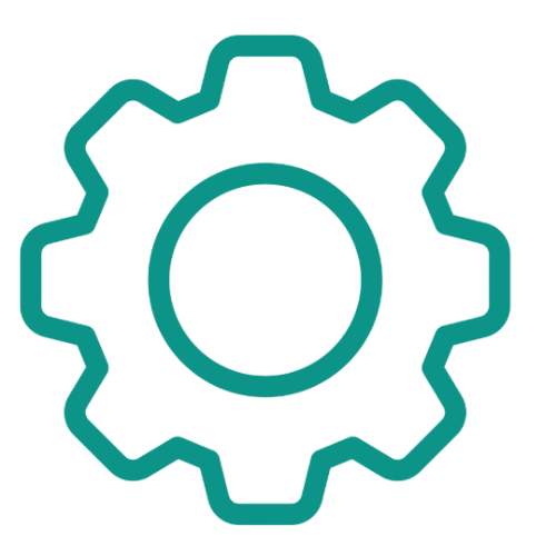 Icon of a gear or cogwheel.