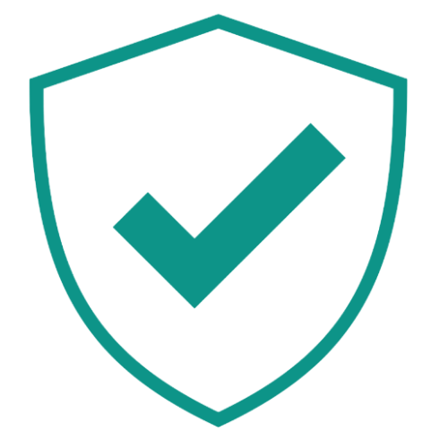 Shield icon with a check mark in the center