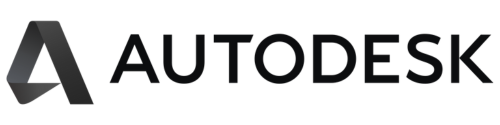 Autodesk logo on a black background.