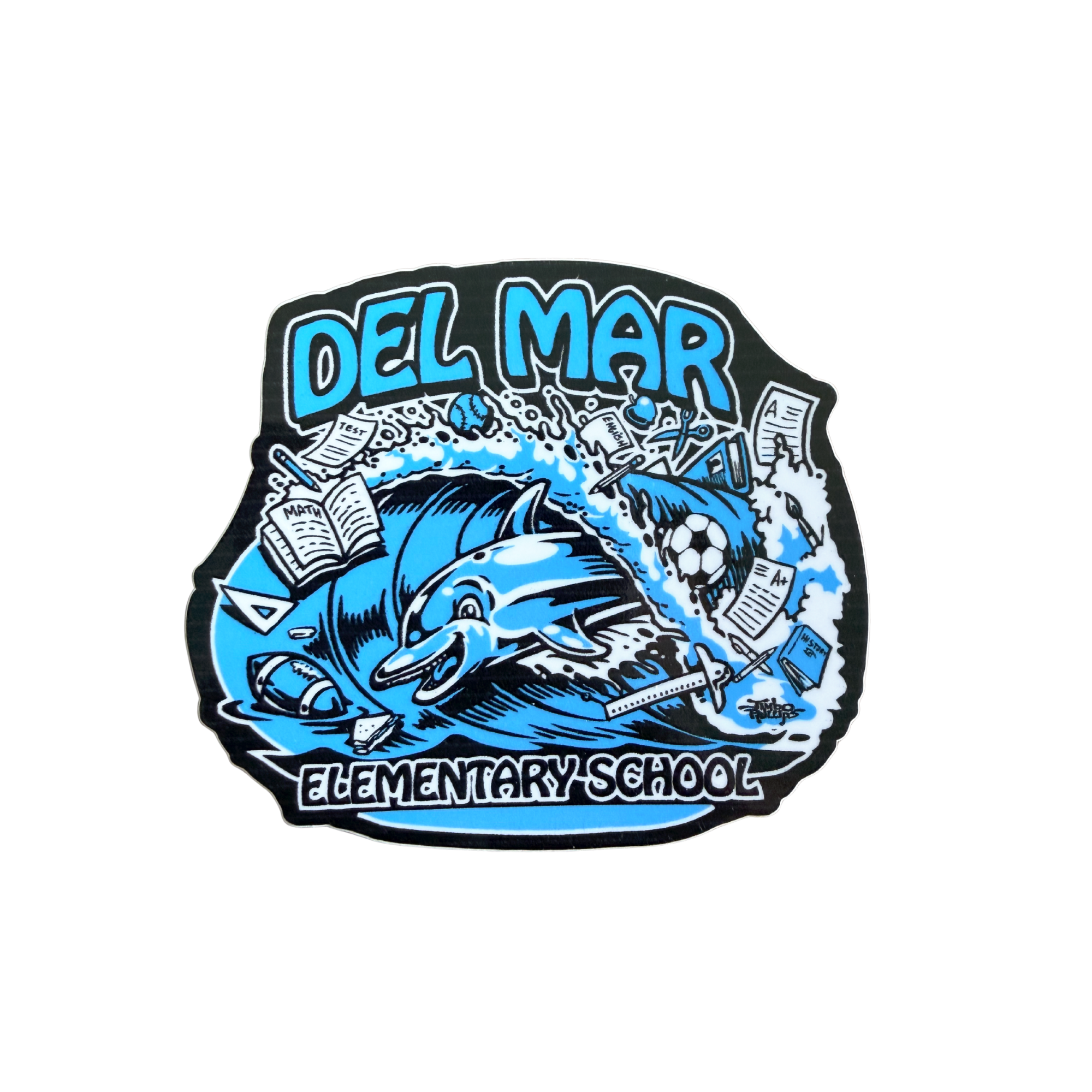 Del Mar Sticker School Logo Sticker