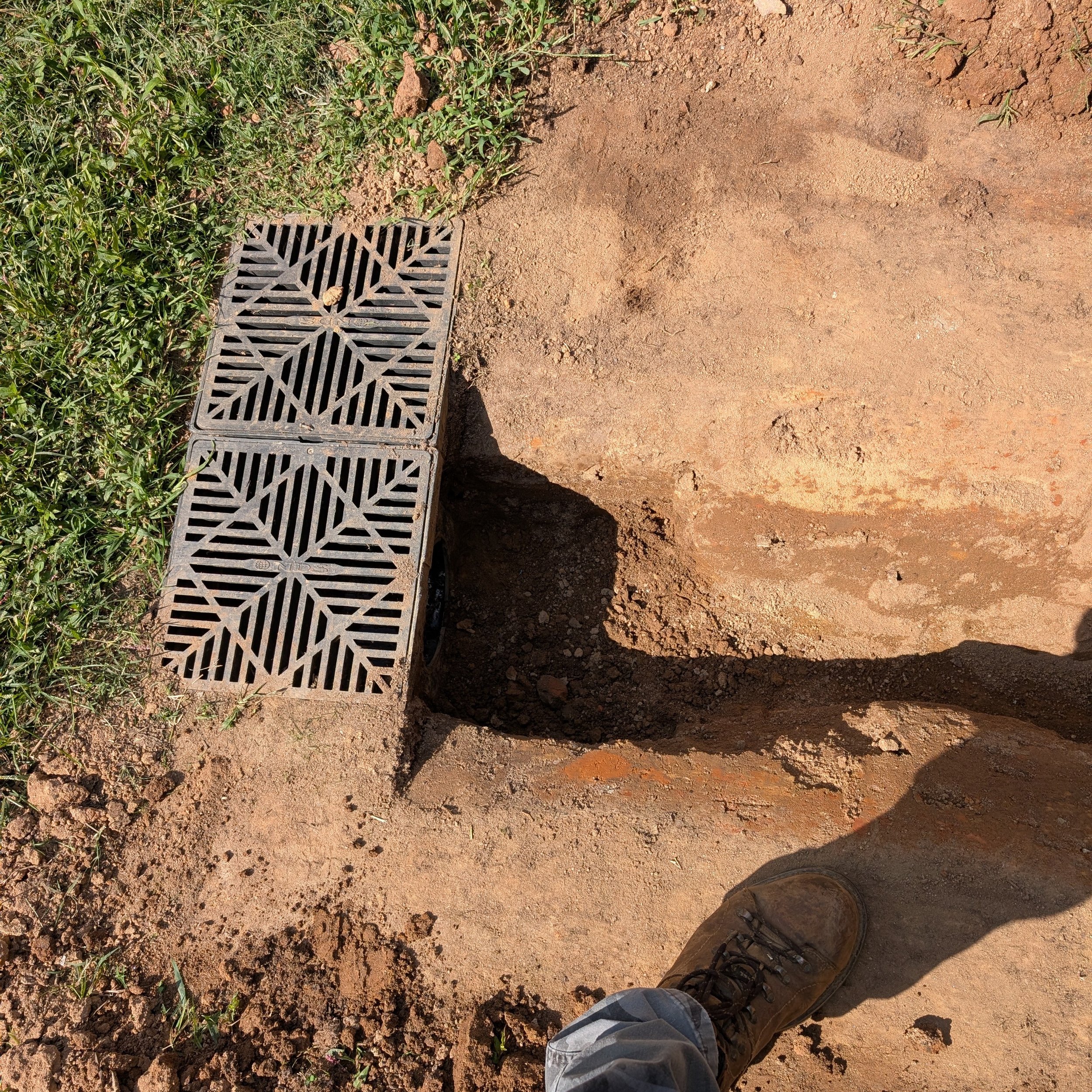 French Drain Project for erosion control