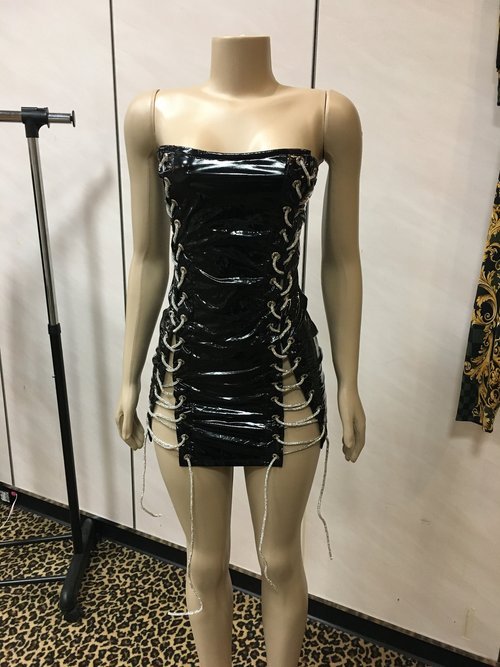 Leather Lace Up Dress