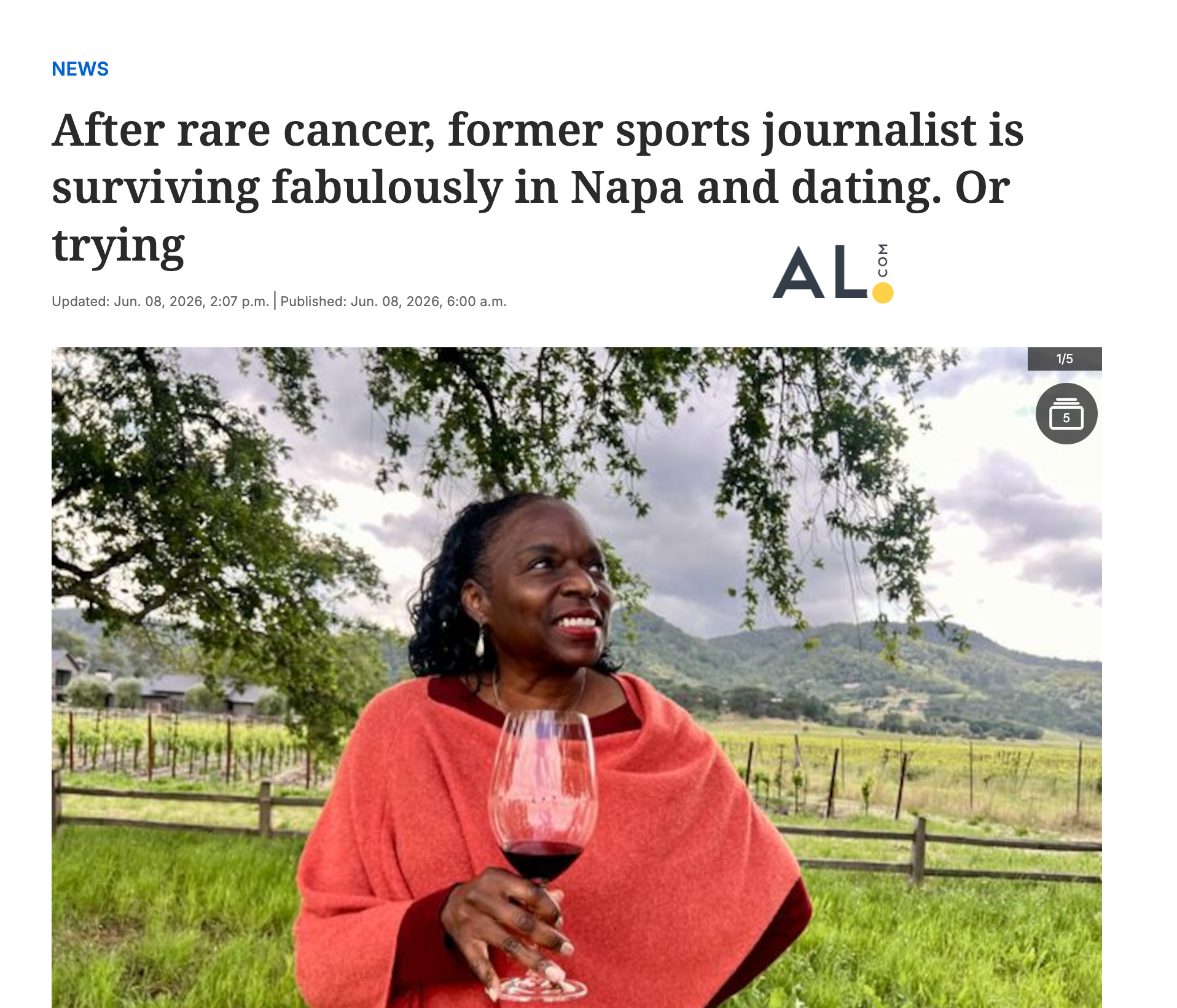 Roy S. Johnson writes about Kelly E. Carter's adenoid cystic cancer journey for AL.com. 